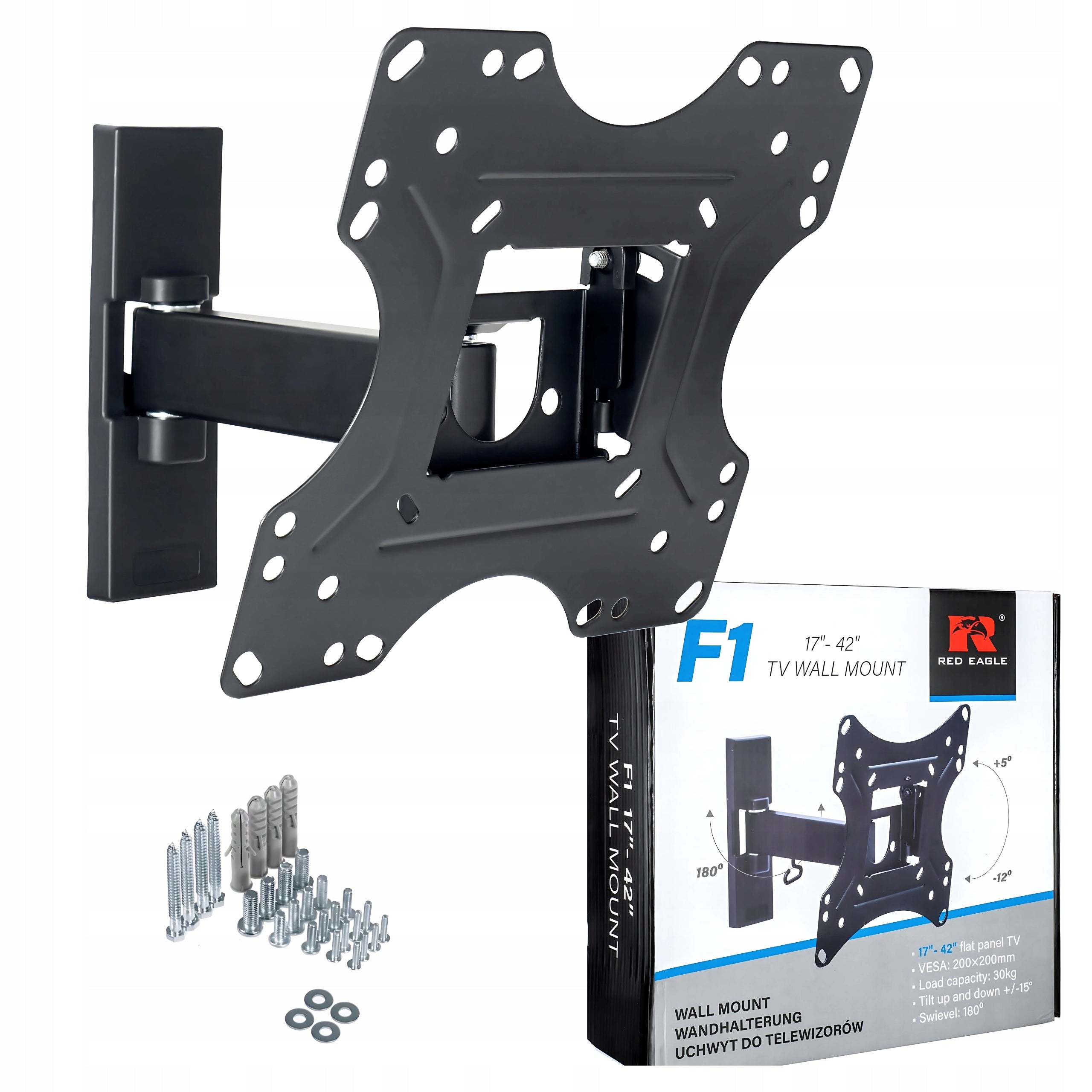TV Mount RED EAGLE F1 17-42 Inch Rotary Tilting VESA 25kg Wall Mounted