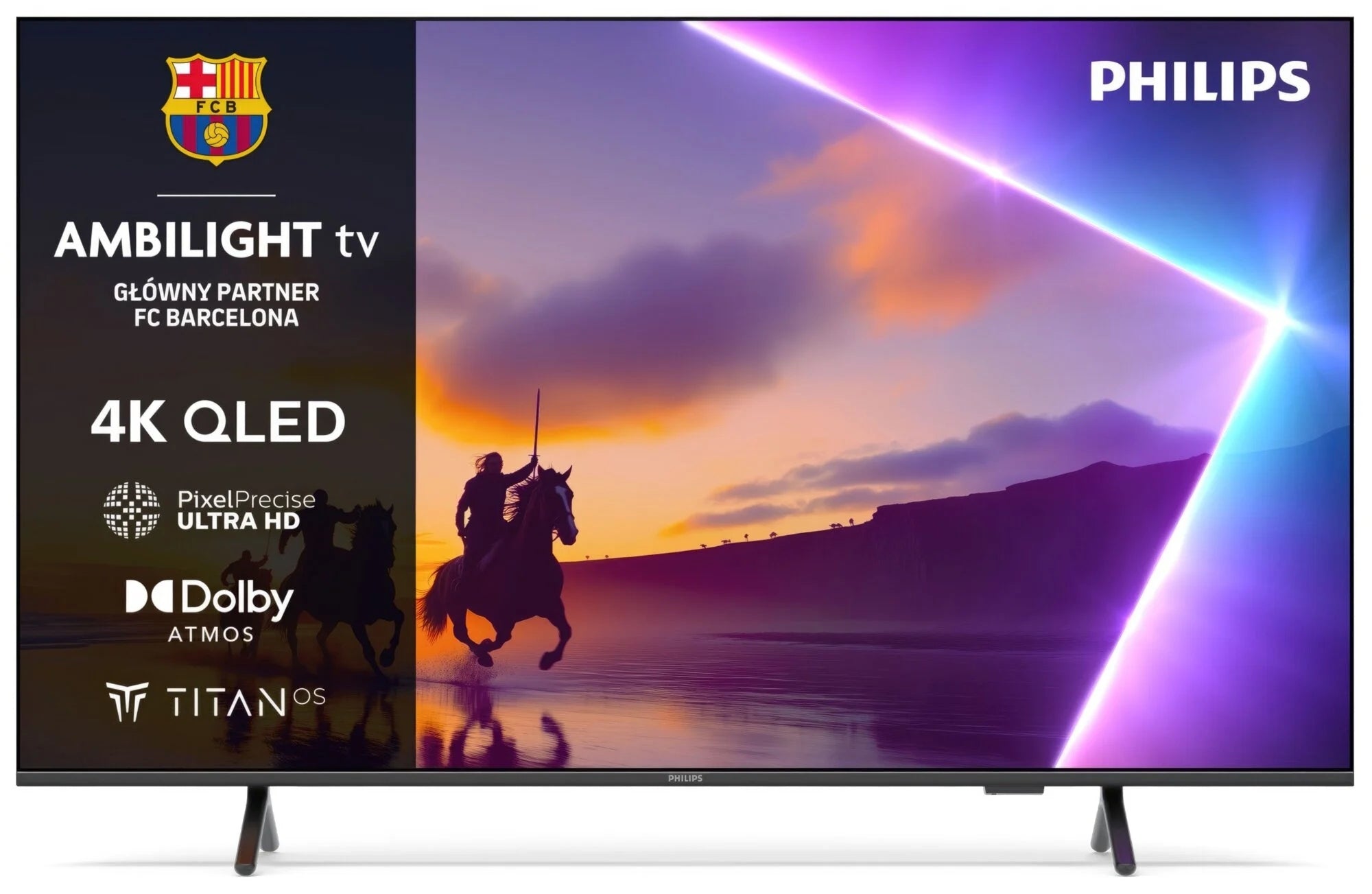 TV PHILIPS 55PUS8560 55" QLED 4K Titan OS Ambilight x3 HDMI 2.1 Brand Philips