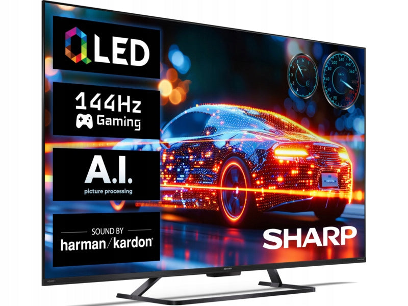 TV SHARP 50HR8765E 50" QLED 4K 144Hz VRR Google TV Dolby Vision