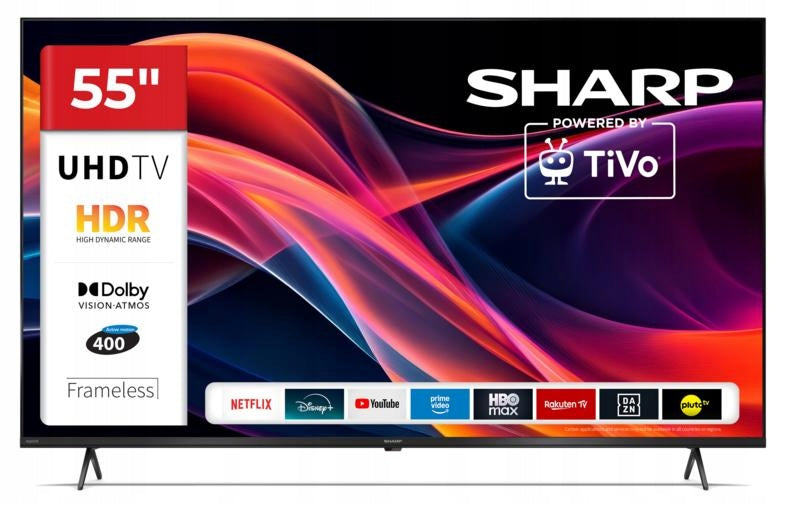 TV SHARP 55HK4445E 4K UHD TiVo OS HDR Dolby Atmos LED black