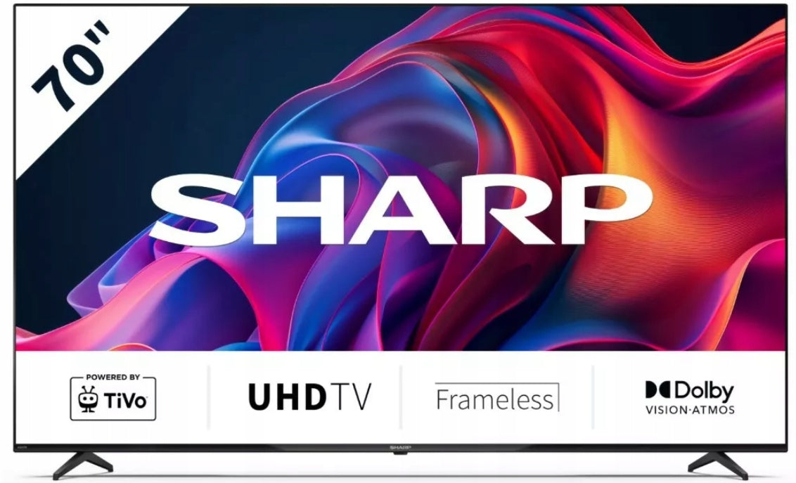 TV SHARP 70GK4745E 4K UHD Smart TV HDR TiVO Dolby Atmos LED black