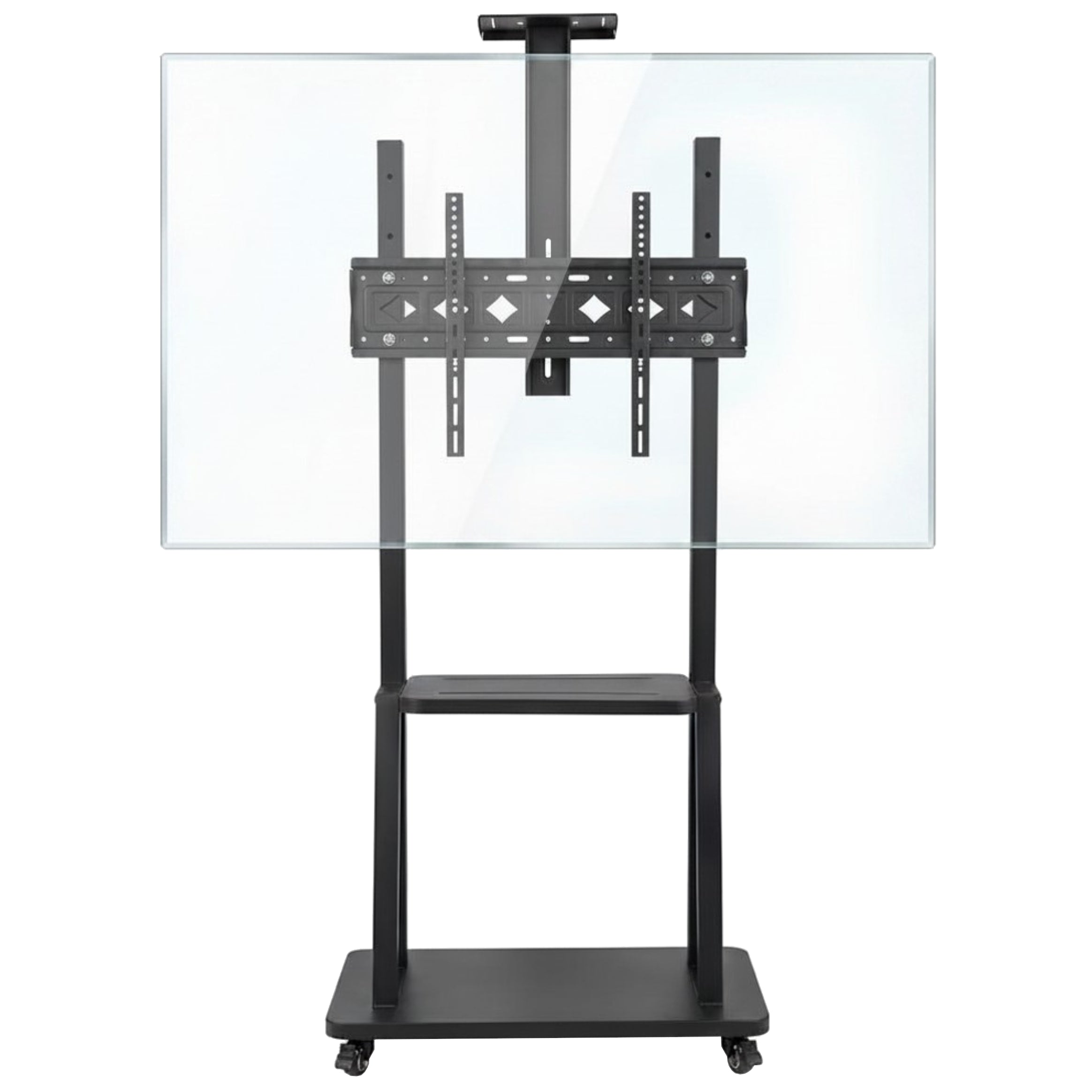 TV STAND ON WHEELS MOBILE SWIVEL UNIVERSAL 32-75 INCHES