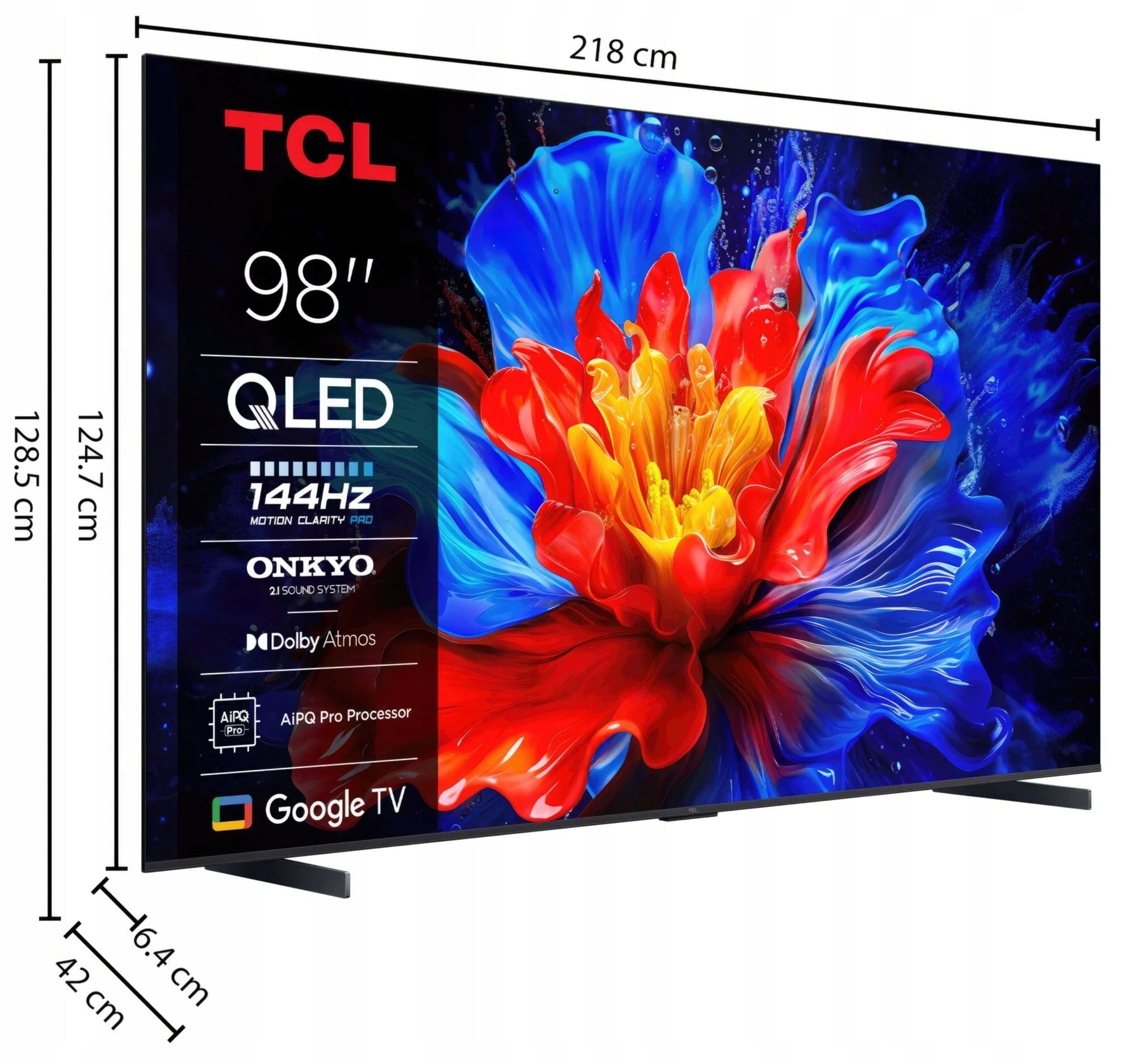 TV TCL 98P89K 98" QLED 4K 120Hz Google TV Dolby Atmos Brand TCL