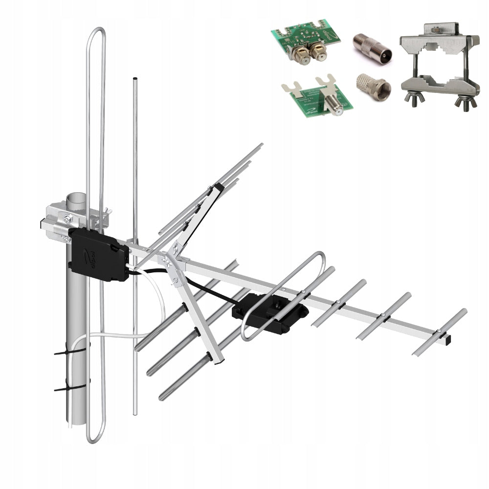 TV antenna UHF VHF Dipol 15 Combo DVB-T2 H/V 11dBi LTE700 MUX-8