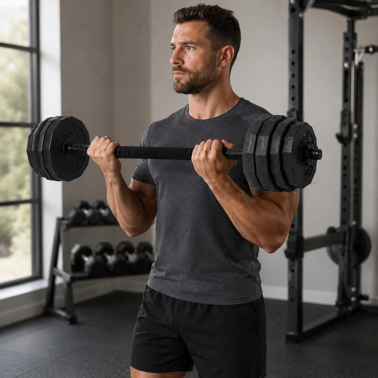 TWISTED BARBELL 2IN1 FOR DUMBBELL TRAINING 2X20 KG LOAD SET 40KG Brand Pretorians