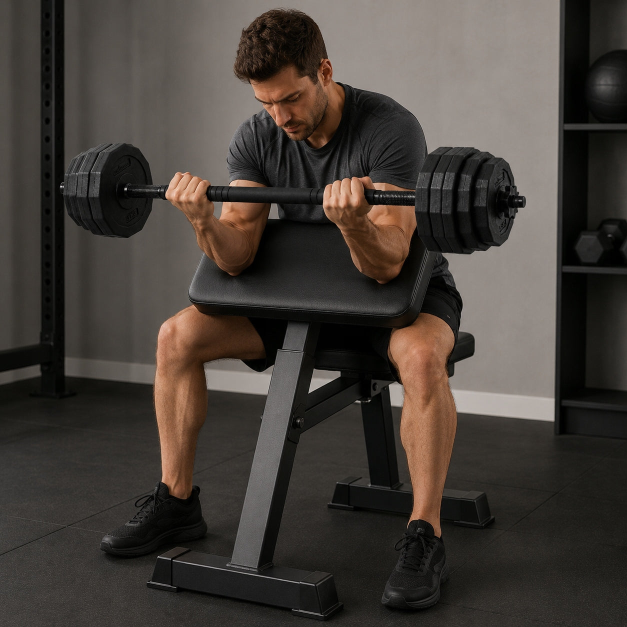 TWISTED BARBELL 2IN1 FOR DUMBBELL TRAINING 2X20 KG LOAD SET 40KG Weight 2x 20 kg