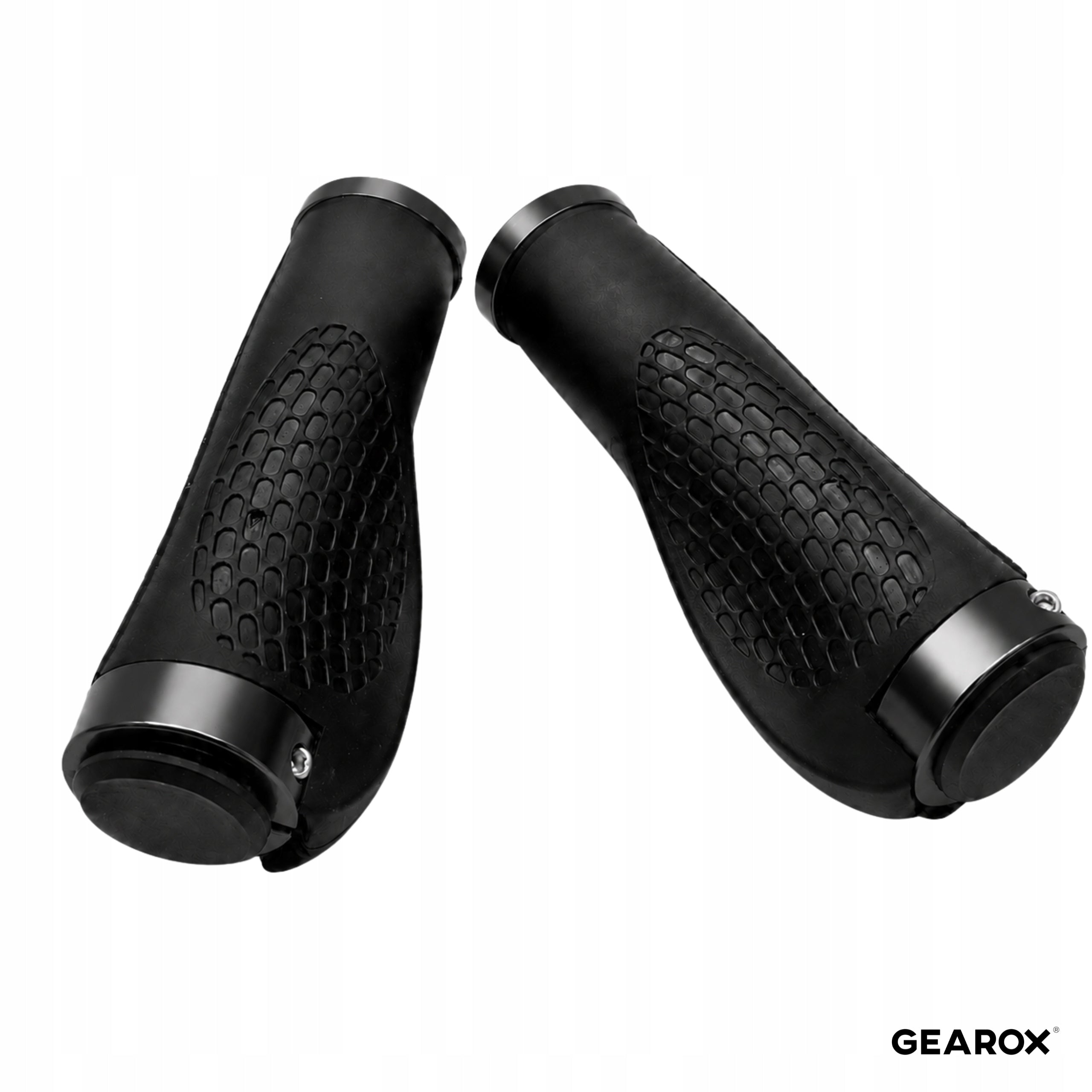 TWISTED BIKE GRIPS ERGONOMIC GRIPS BLACK NON-SLIP HANDLES Brand Gearox