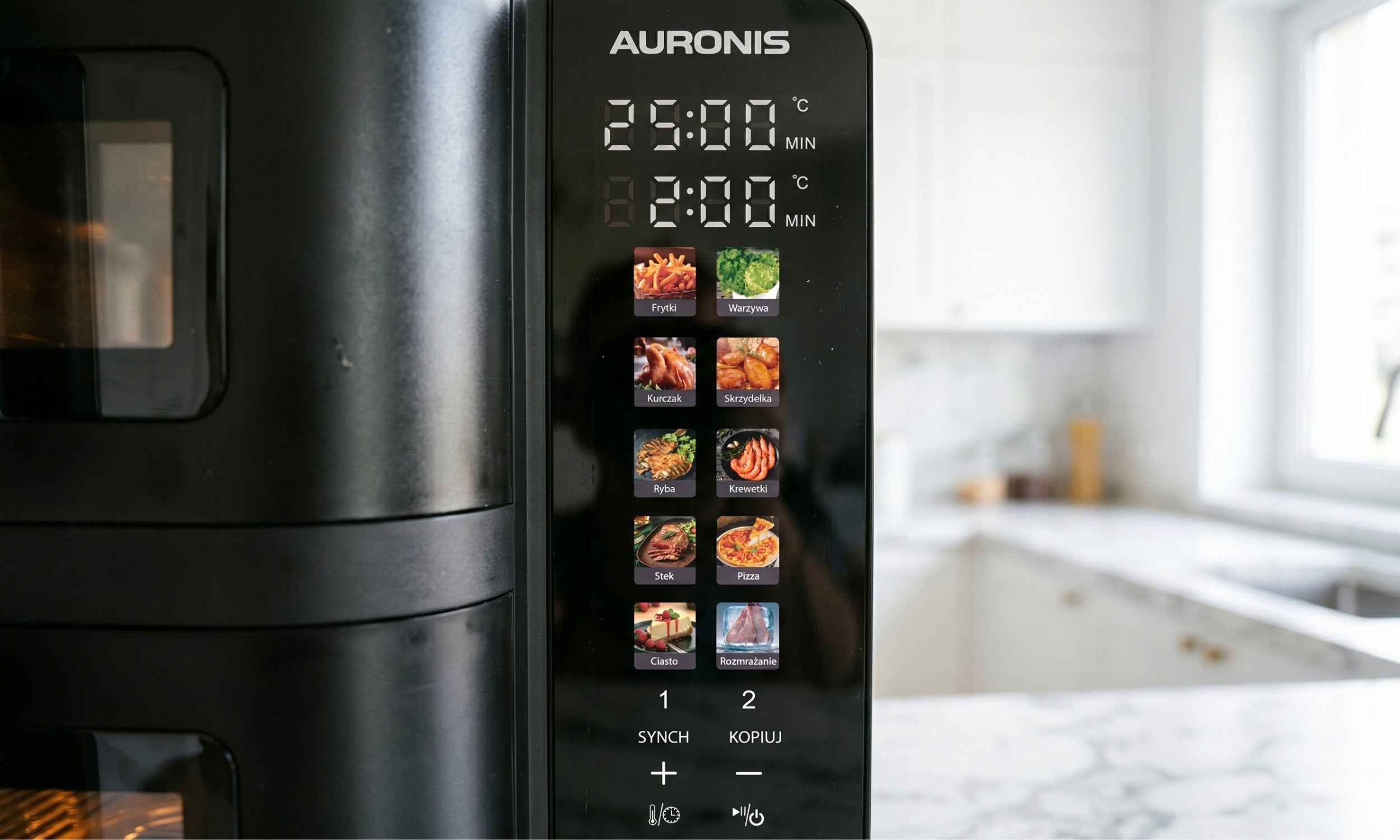 TWO-CHAMBER VERTICAL NON-FAT FRYER 11L AIR FRYER in Polish 2800W Packaging status original