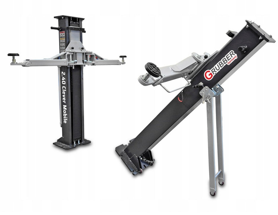 TWO-COLUMN CAR LIFT 2,7 T GRUBBER mobile Clever plumber Manufacturer code 2.40 CLEVER MOBILE