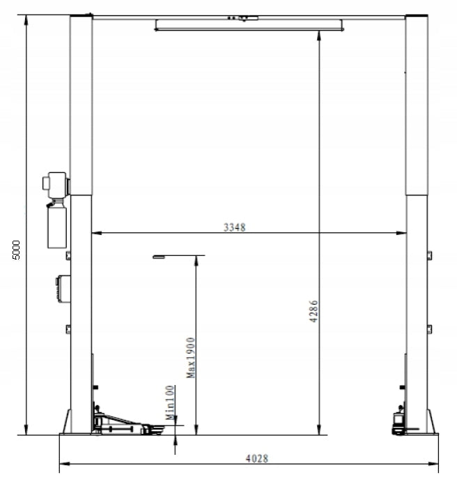 TWO-COLUMN CAR LIFT BESTLIFT 255GE BUSES 5,5T COMBINED TOP Manufacturer code BESTLIFT 255GE