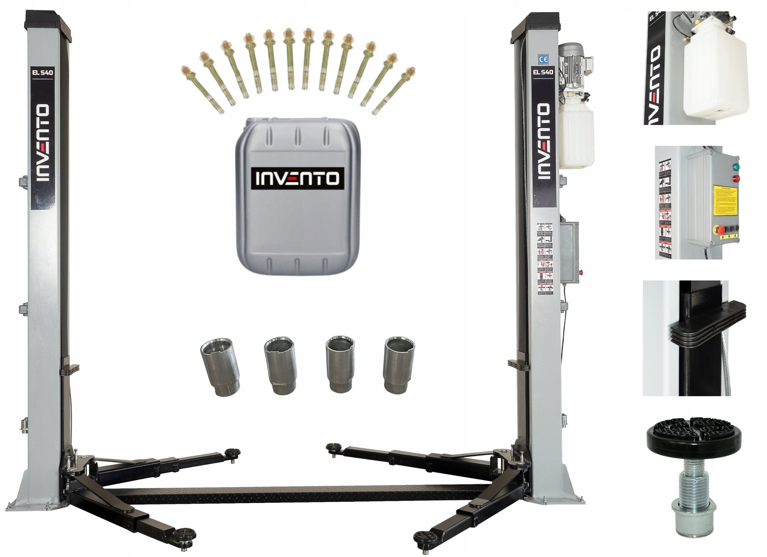 TWO-COLUMN CAR LIFT INVENTO ELS40 AUTOMATIC 4TON OIL
