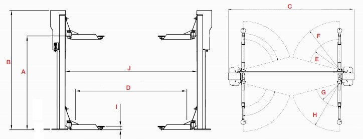 TWO-COLUMN TWO-COLUMN CAR LIFT CONSUL 2.55 EL-SC 5500kg 194CM EAN (GTIN) 5905054600341