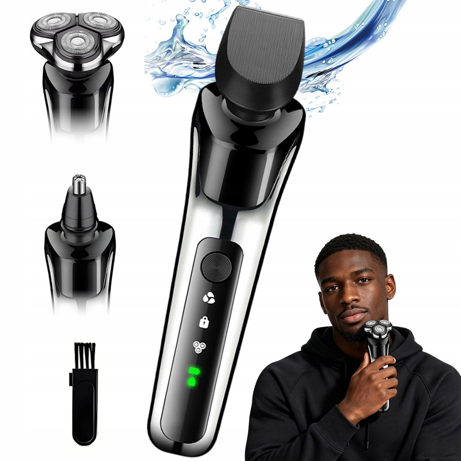 TWO-MODE WET SHAVER AND DRY COMPLETE WATER WASHING ELECTRIC SHAVER