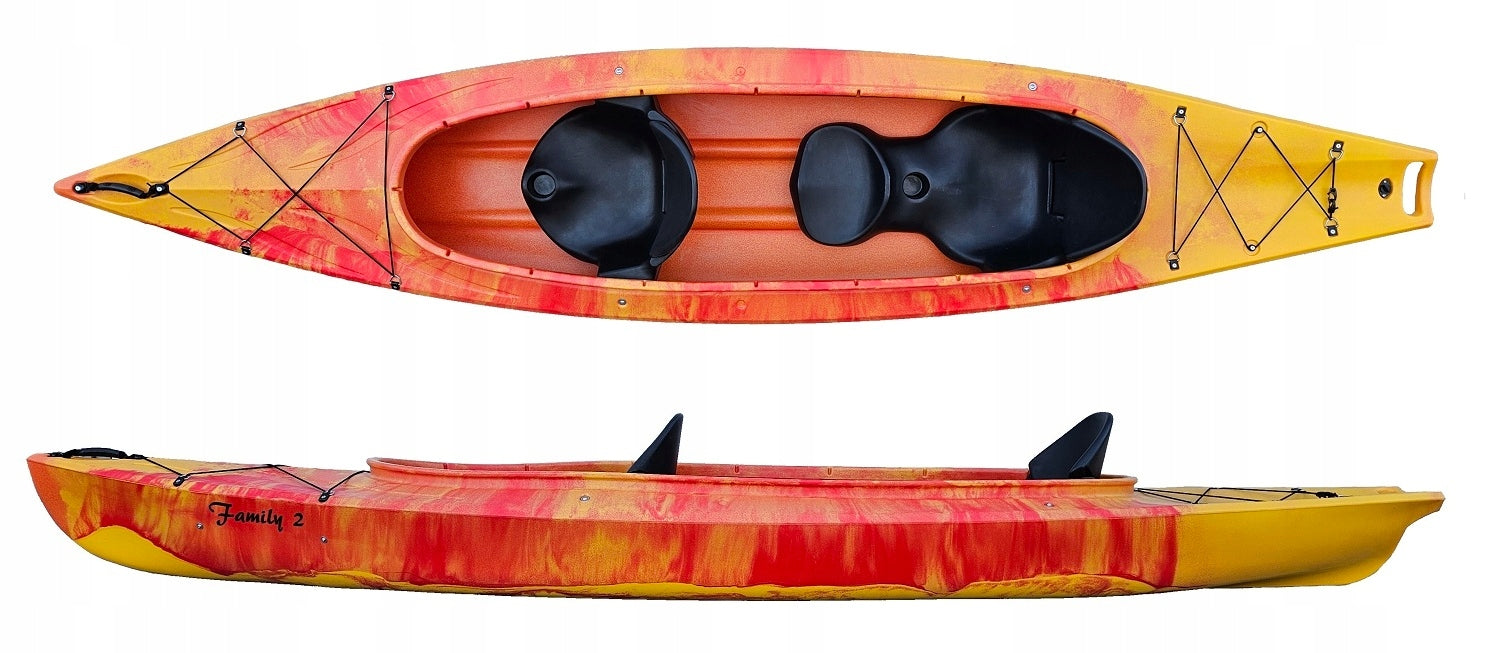 TWO-PERSON FAMILY TOURIST KAYAK STABLE FOR RAFTING TWO SET Manufacturer code FAMILY2HDREDORANGESET
