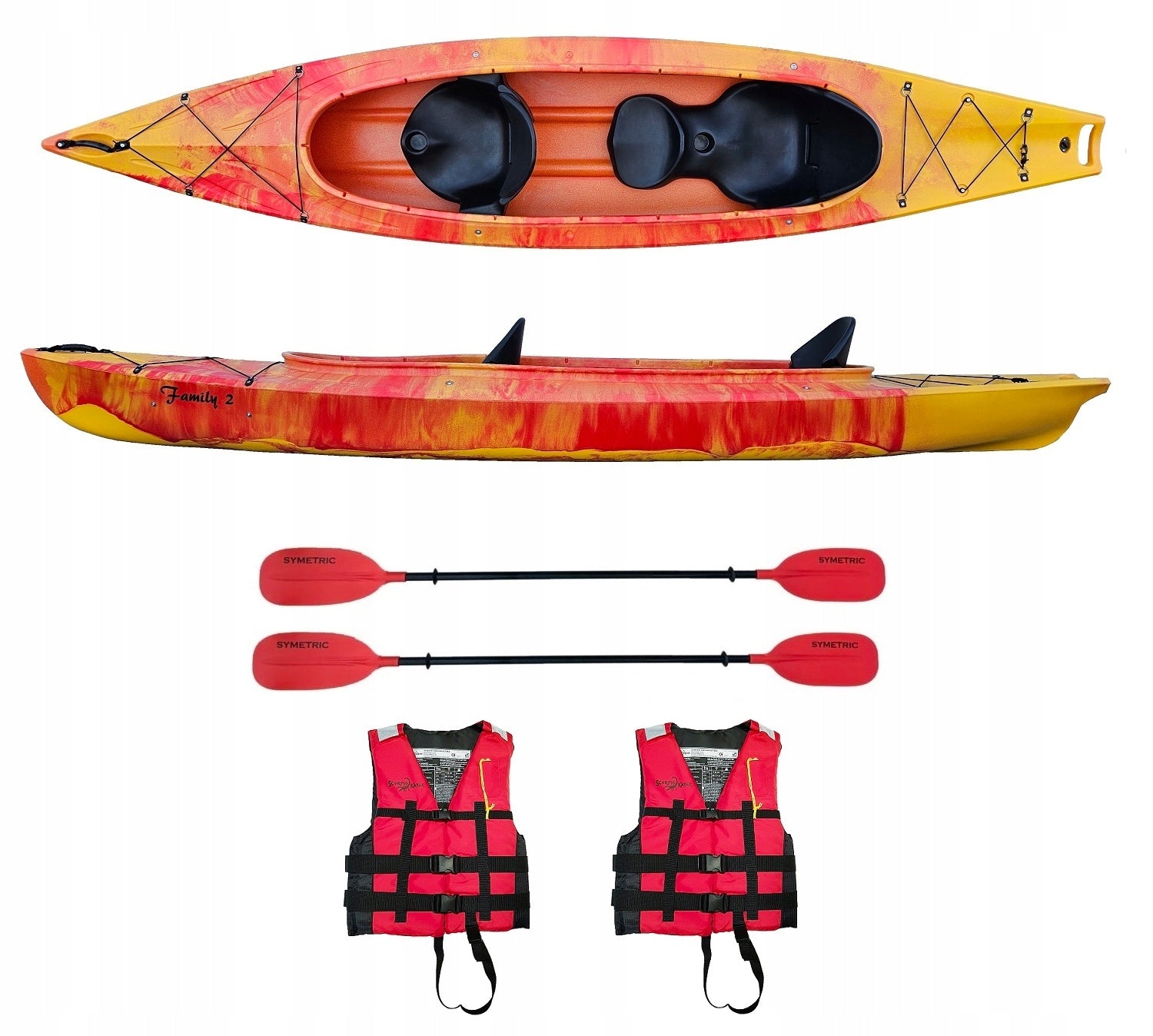 TWO-PERSON FAMILY TOURIST KAYAK STABLE FOR RAFTING TWO SET