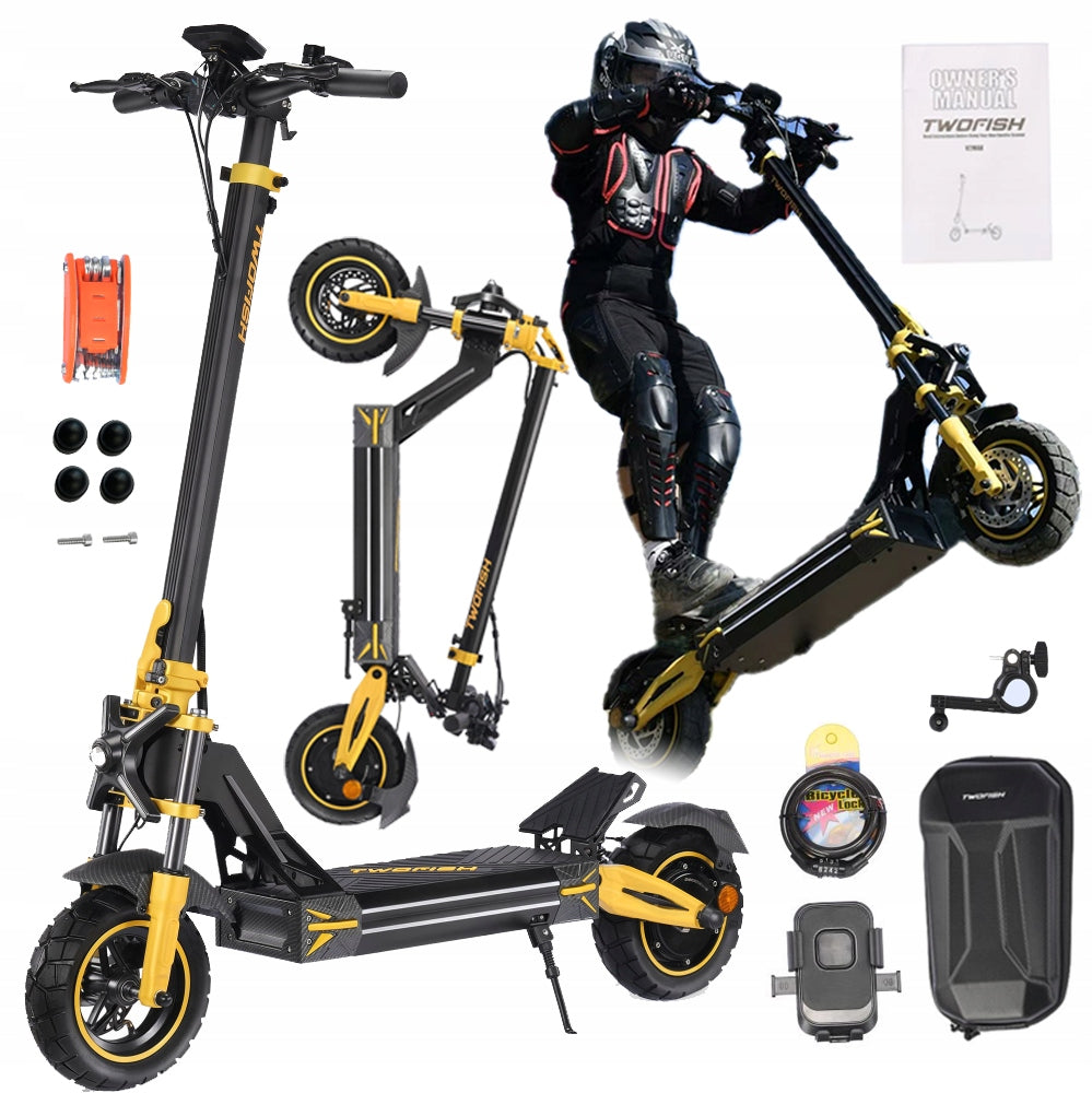 TWOFISH Master Adult Electric Scooter 1640W 48V 20AH 45K 70KM