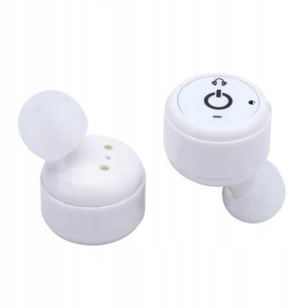 TWS wireless headphones with charging station - white Color white