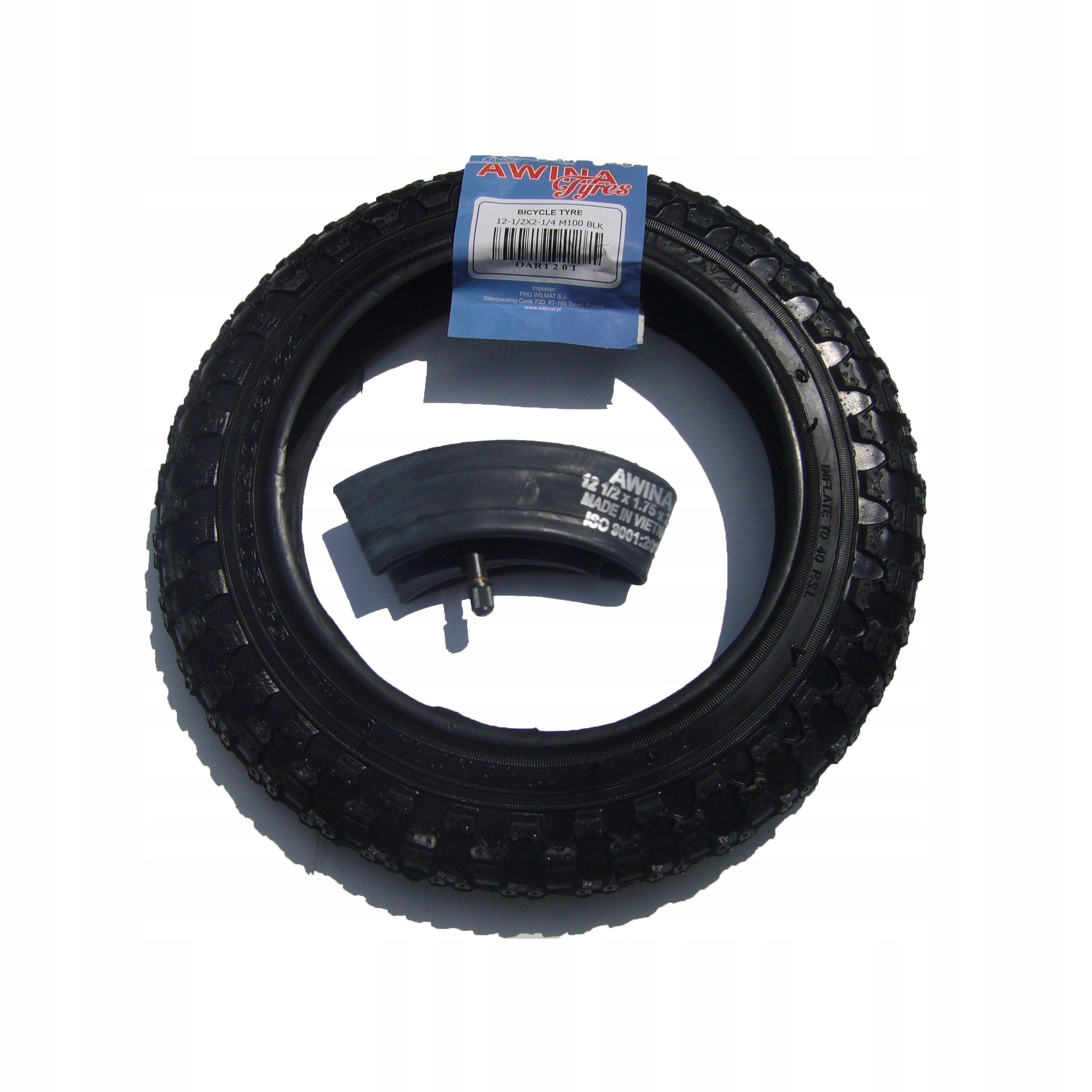 TYRE + INNER TUBE 12 1/2 x 2 1/4 ( 54-203 ) children's bike, stroller