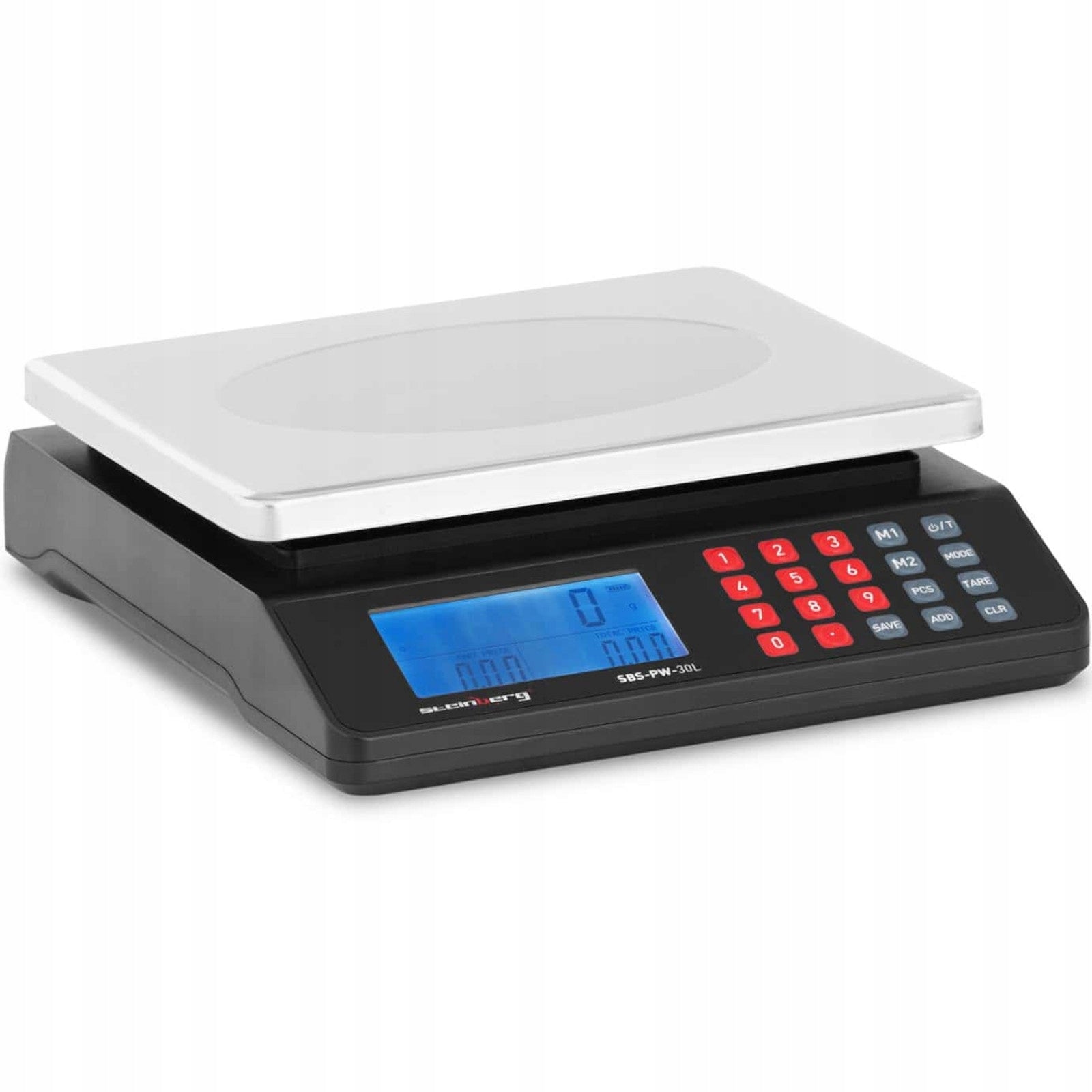 Table balance SBS-PW-30L 30 kg 1 g 215x175 mm inox lcd Brand Steinberg Systems