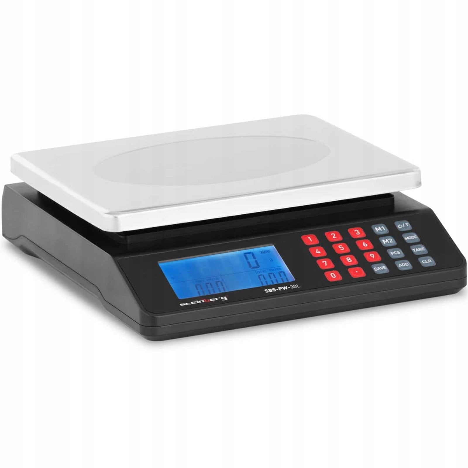 Table balance SBS-PW-30L 30 kg 1 g 215x175 mm inox lcd Brand Steinberg Systems