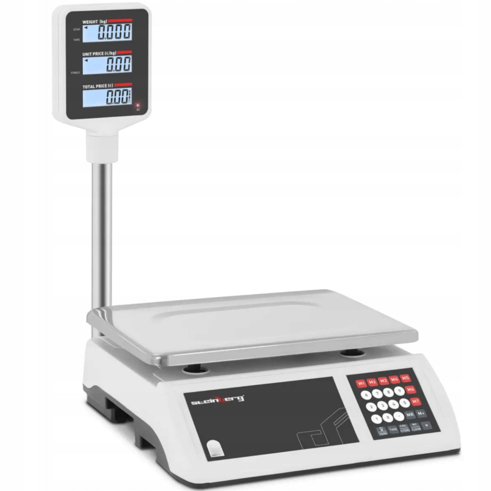 Table control scale 15 kg / 2 g lcd 210 x 310 mm power supply 6 V/4 Ah Brand Steinberg