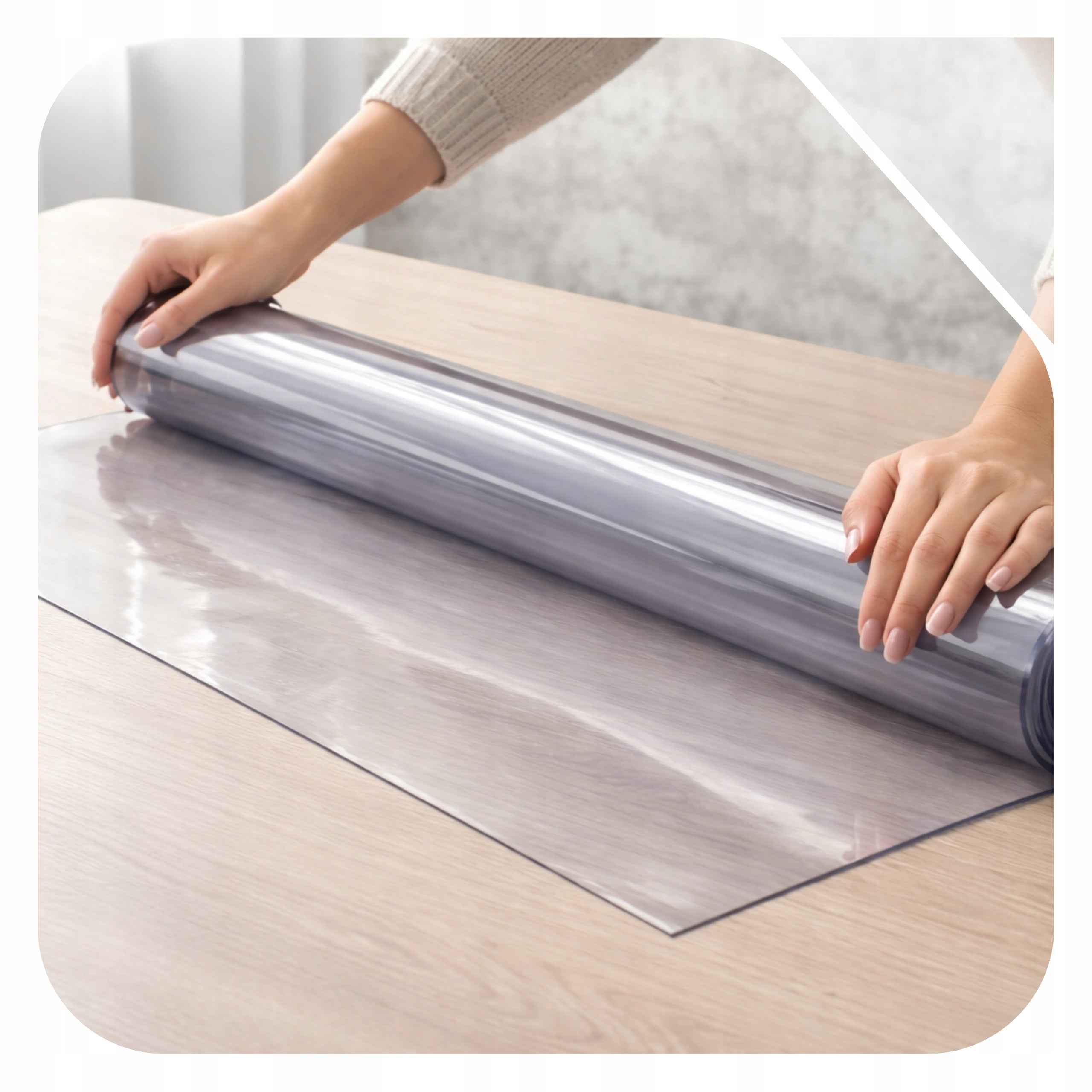 Table mat PROTECTIVE transparent pad 2mm SOFT GLASS 180x80cm Product width 180 cm