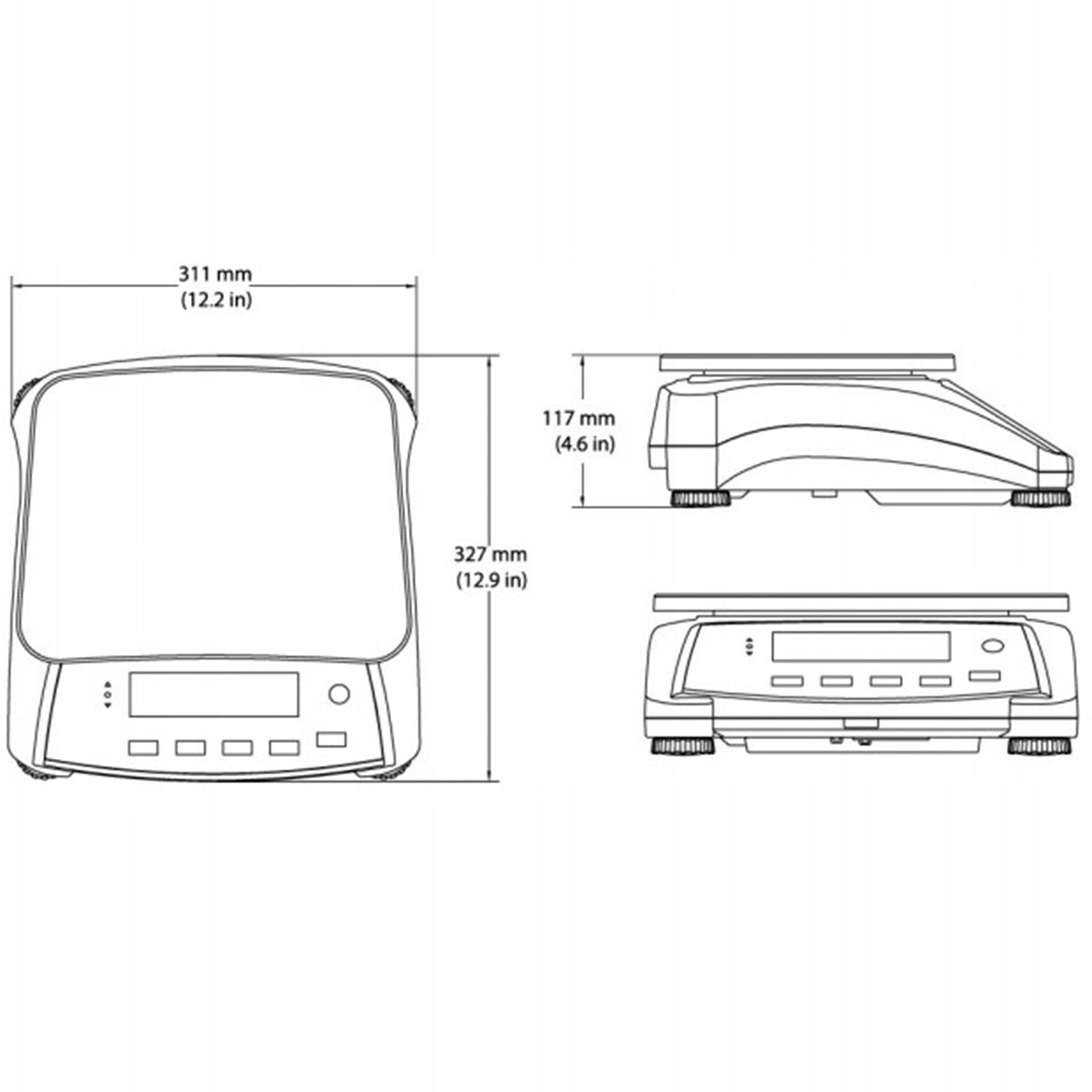 Table scale OHAUS Ranger 3000 3 kg 0,1 g R31P3 housing ABS battery 210h Manufacturer code 4902961354405