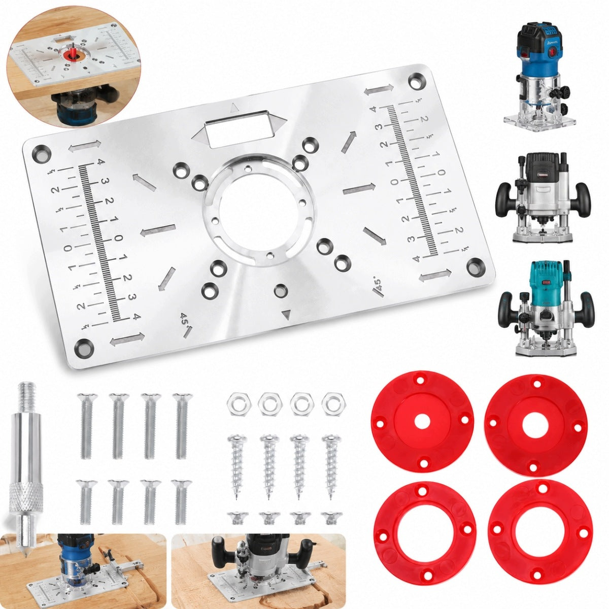 Table top for milling machine Plate Reverse metal plate for milling machine for trimming
