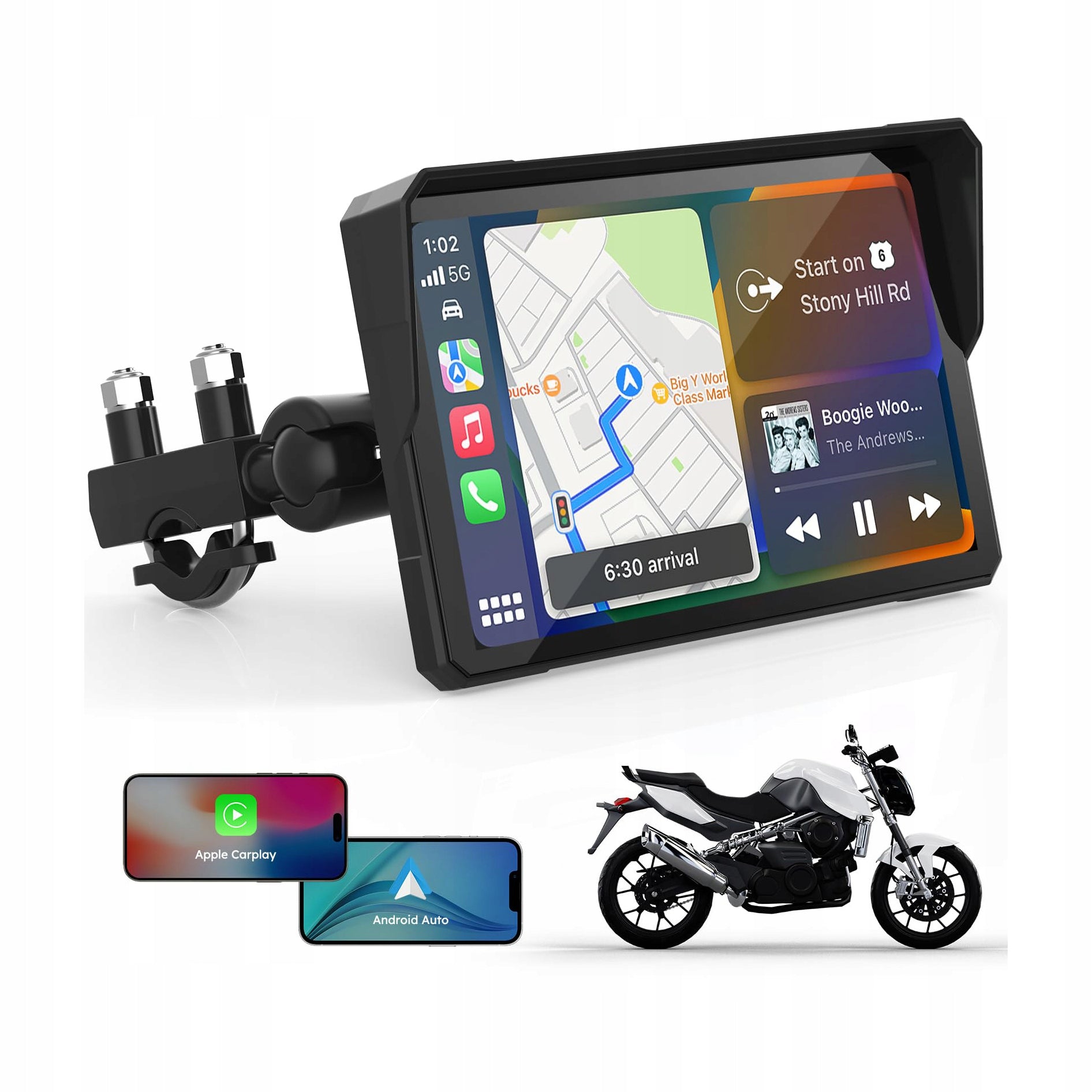 Tablet Motorcycle Station Multimedia XENSO X7 CarPlay Android Auto