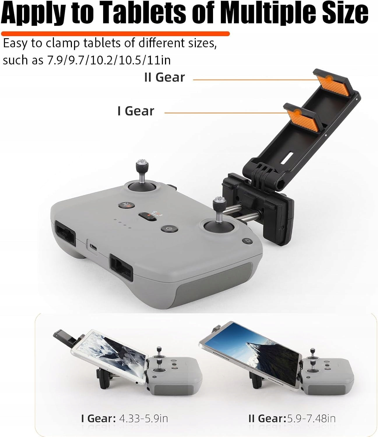 Tablet holder for DJI drone accessories and remote control Model DJI Drone