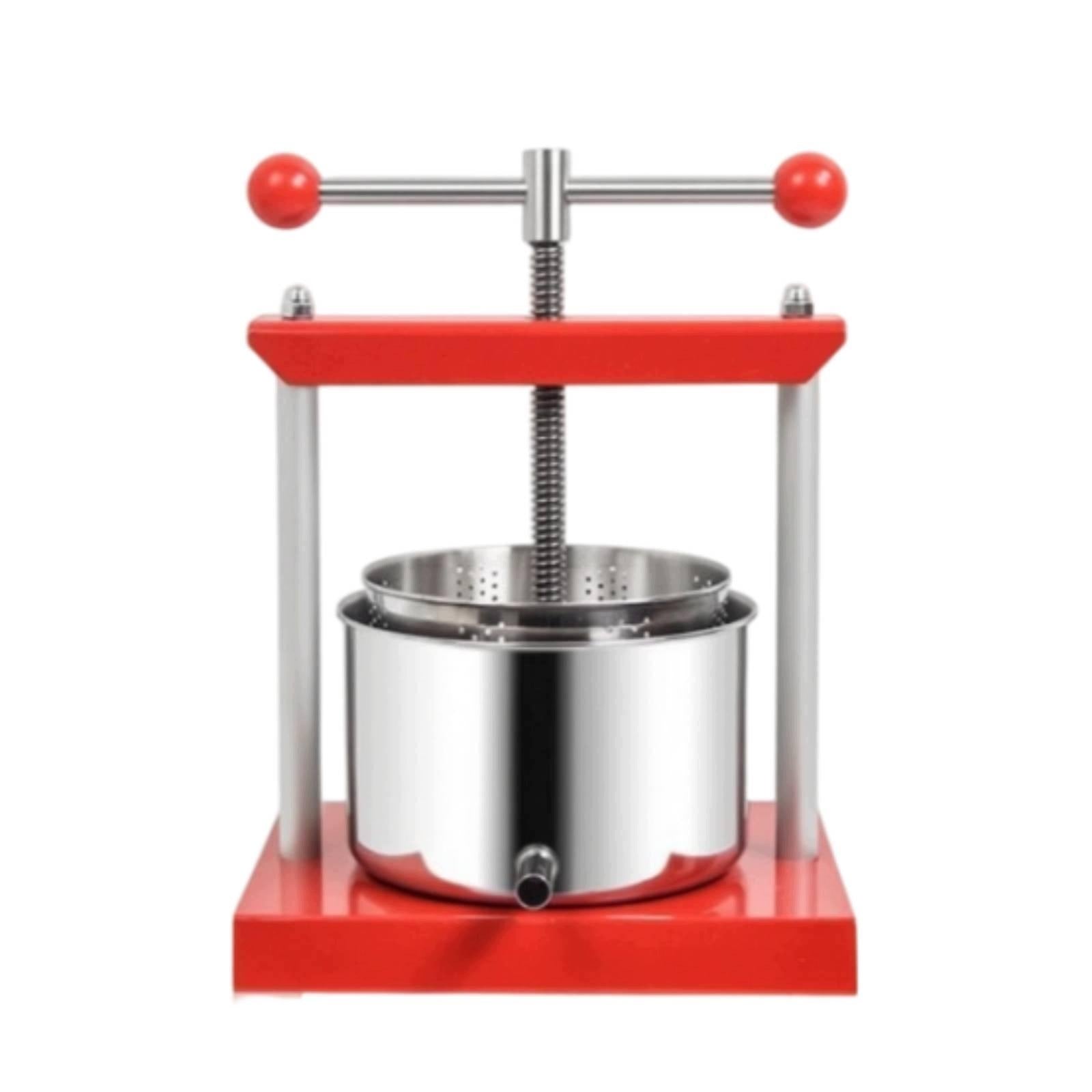 Tabletop Fermented Beverage Press Stainless Steel Manual Press Red 3L