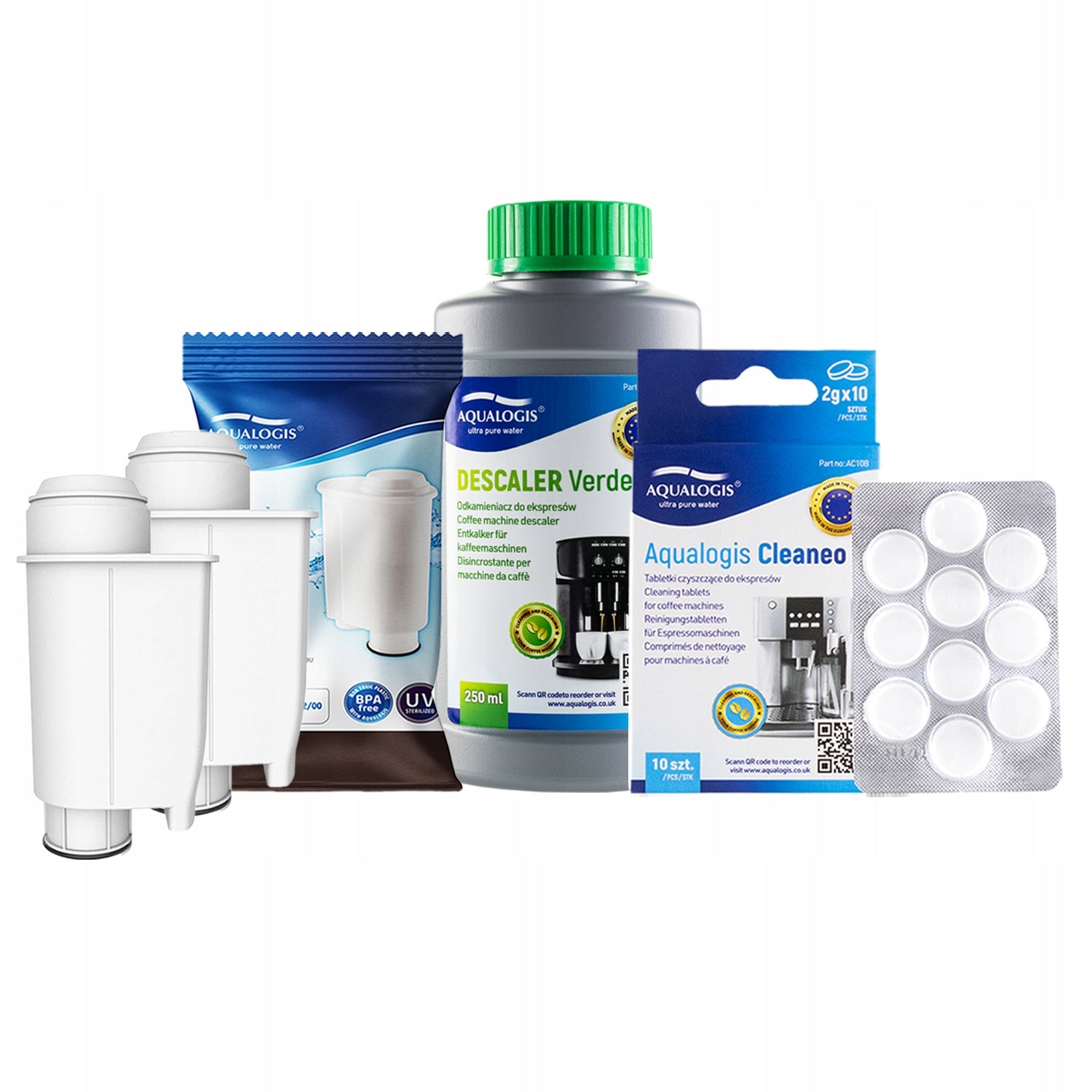 Tablets + Descaler 250ml + 2x Gaggia AL-Inte+ Filter