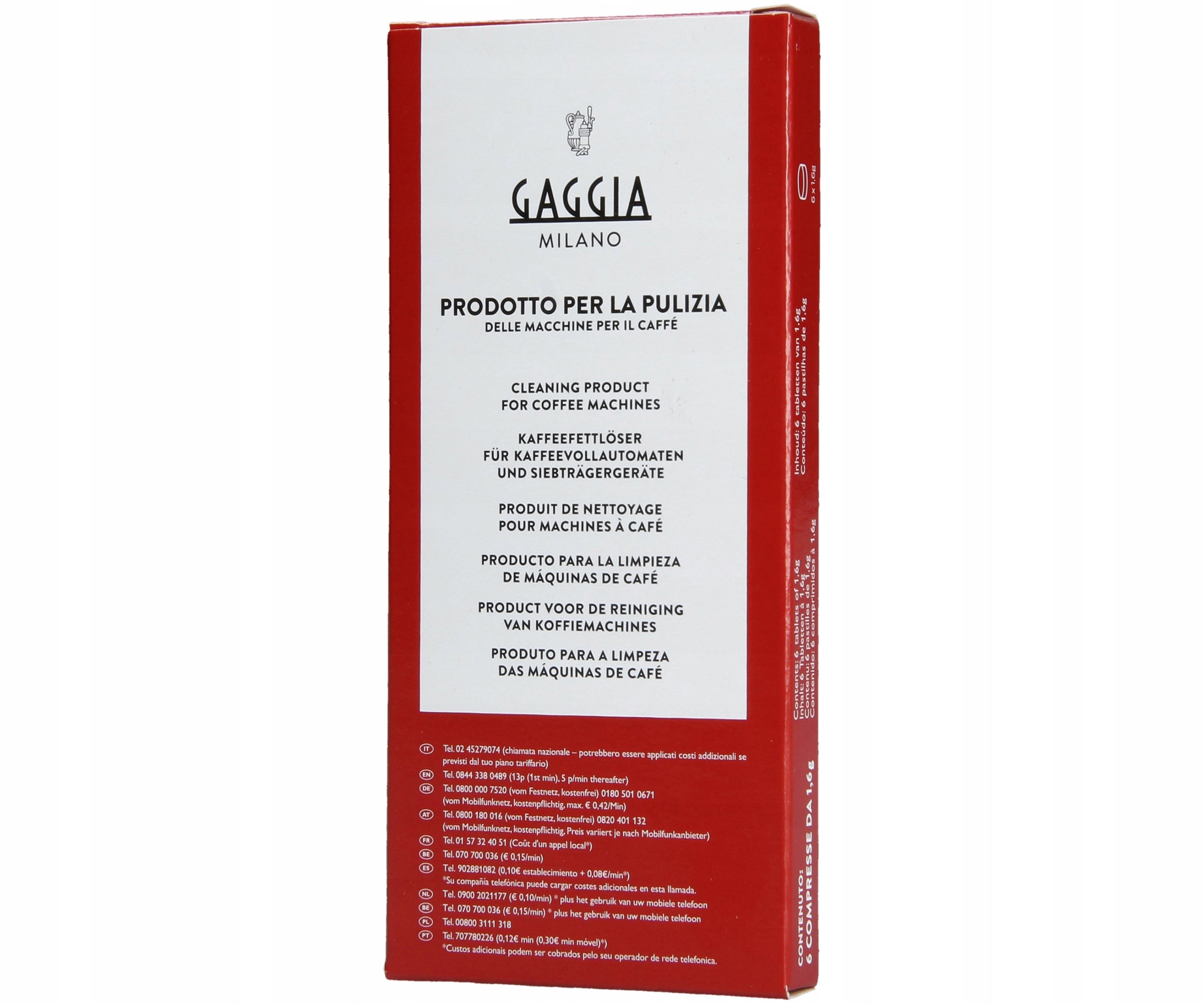 Tablets Gaggia 6pcs for cleaning coffee machines EAN (GTIN) 5905155615862