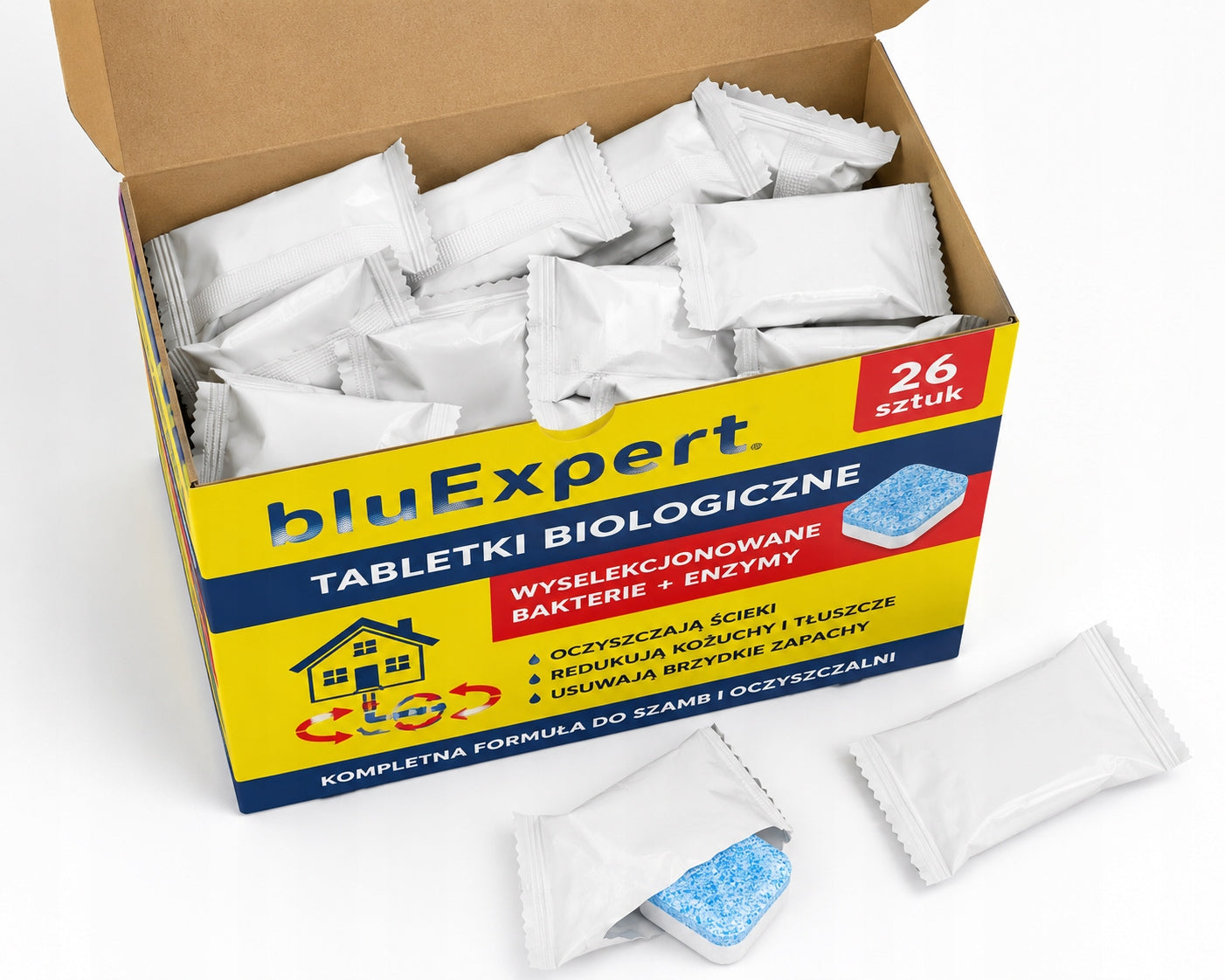 Tablets for septic tank strong, stock for Year + 1 MONTH FREEBIE 26pcs bluExpert Septic tank type plastic
