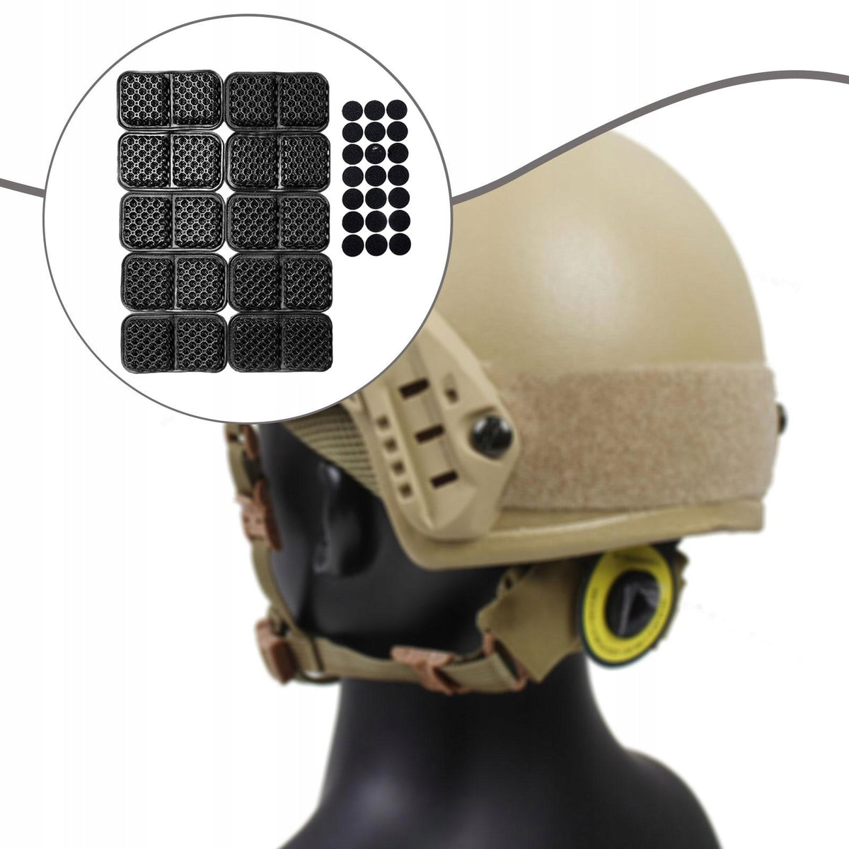 Tactical Helmet Pads Helmet Inner Pad Buffer Padded Protective 1Pcs