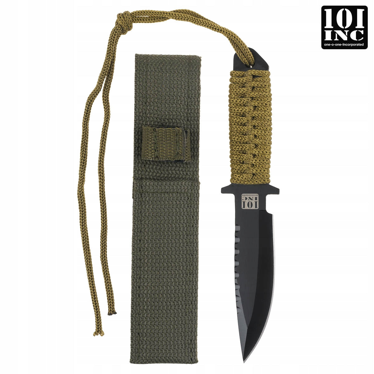 Tactical Knife 101Inc COMBAT KNIFE RECON 7” Full-Tang, Drop-Point OLIVE Brand 101 Inc.