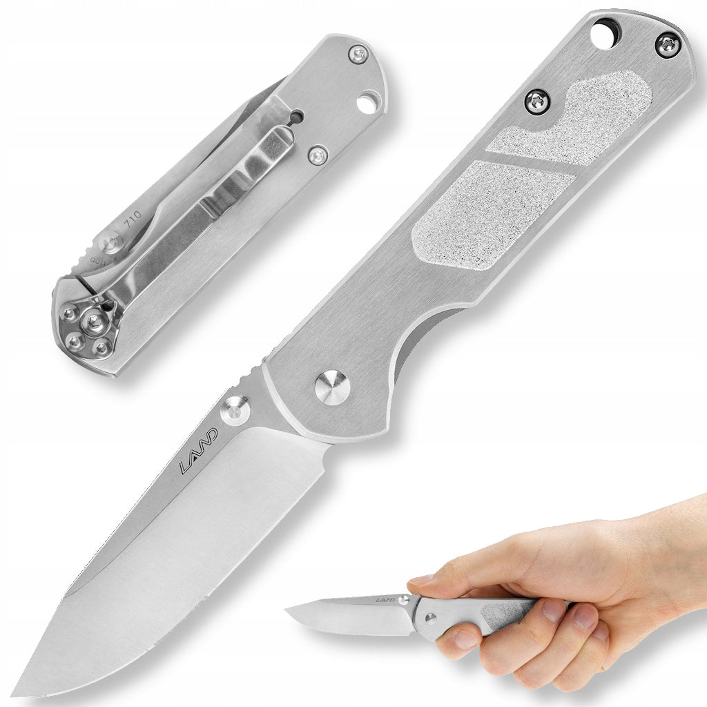 Tactical folding knife Sanrenmu clip point 710 EDC Classic with clip