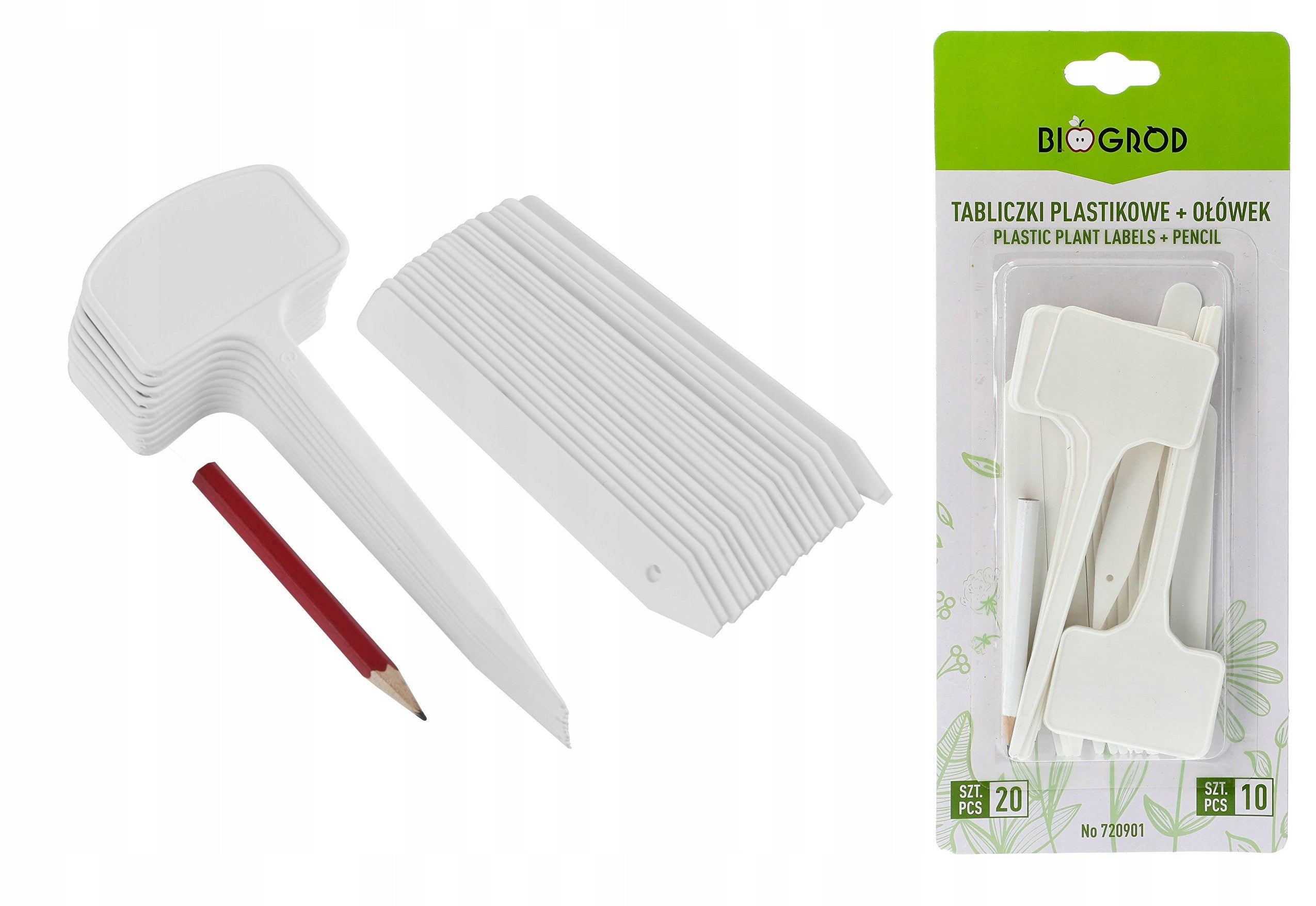 Tag PLATE Vegetable Flower Label 30pcs + PENCIL Number of pieces 30 pcs