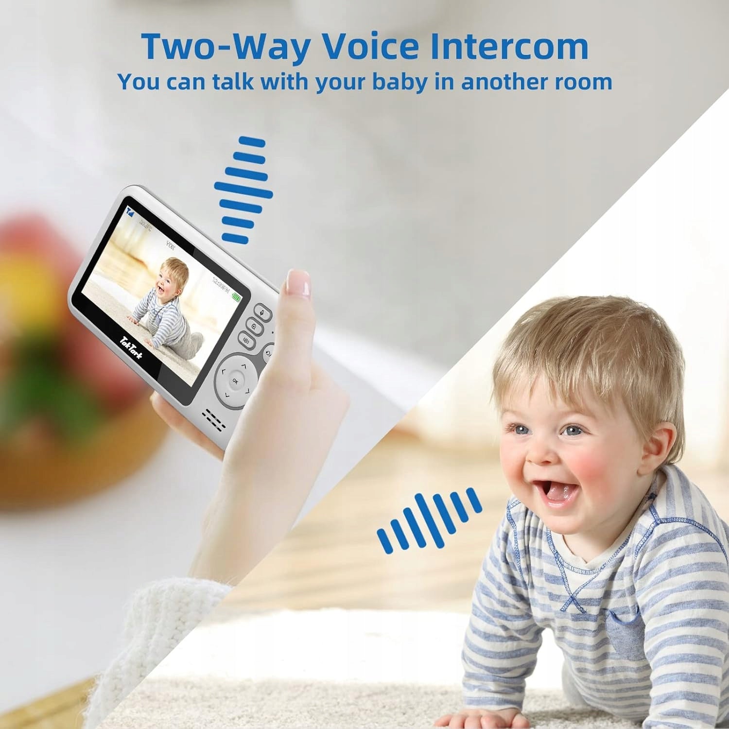 TakTark Babyphone Camera 4,3" Two-Way VOX Night Vision Product weight with unit packaging 0.5 kg