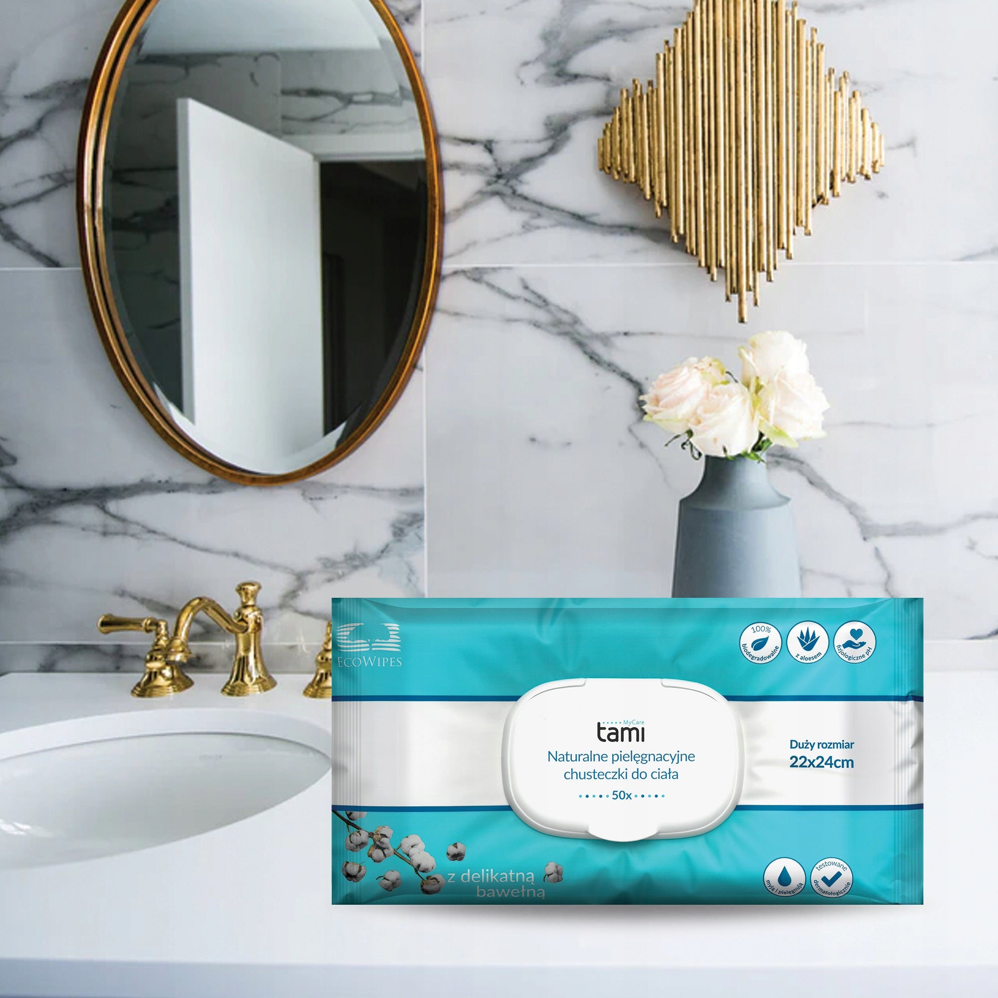 Tami My Care natural body wipes 50 pieces Brand Tami