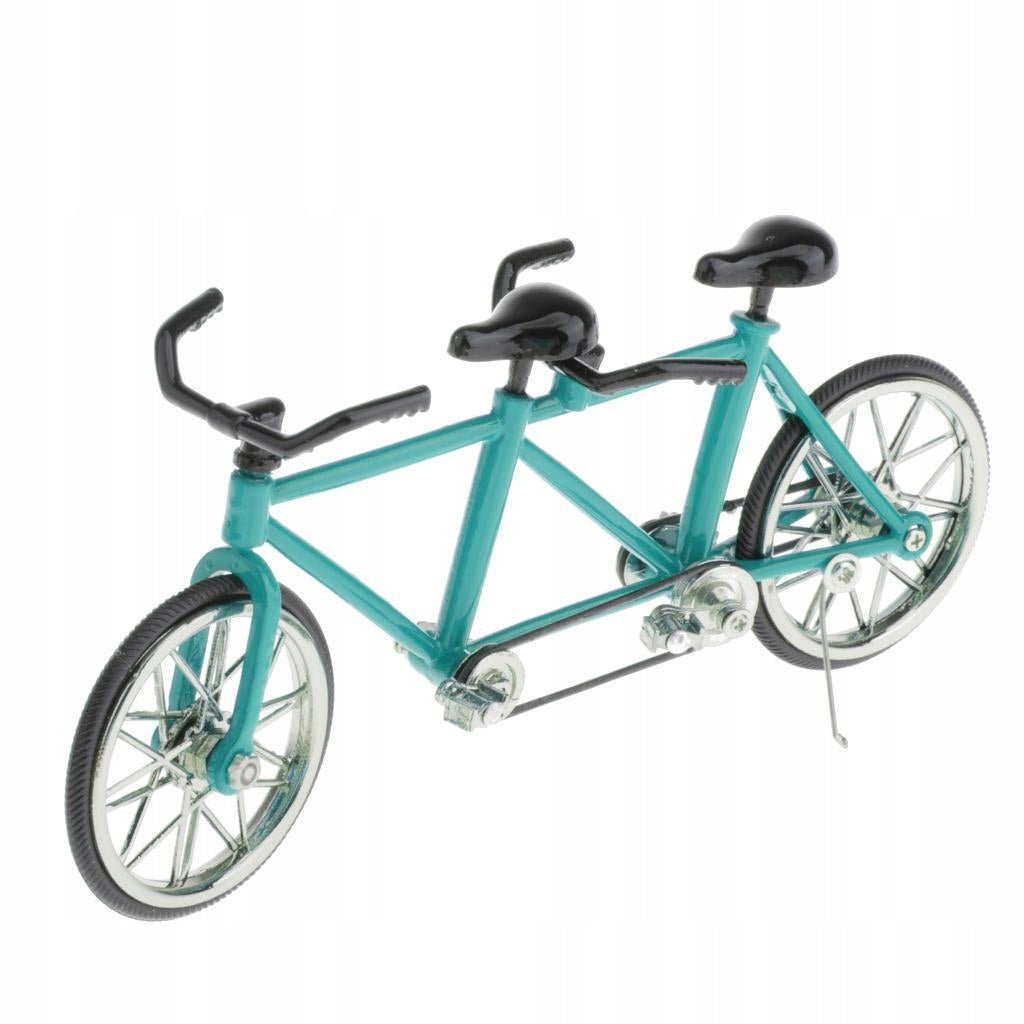 Tandem Bike Bicycle Model Home Workplace Office Decoration Blue Brand no brand