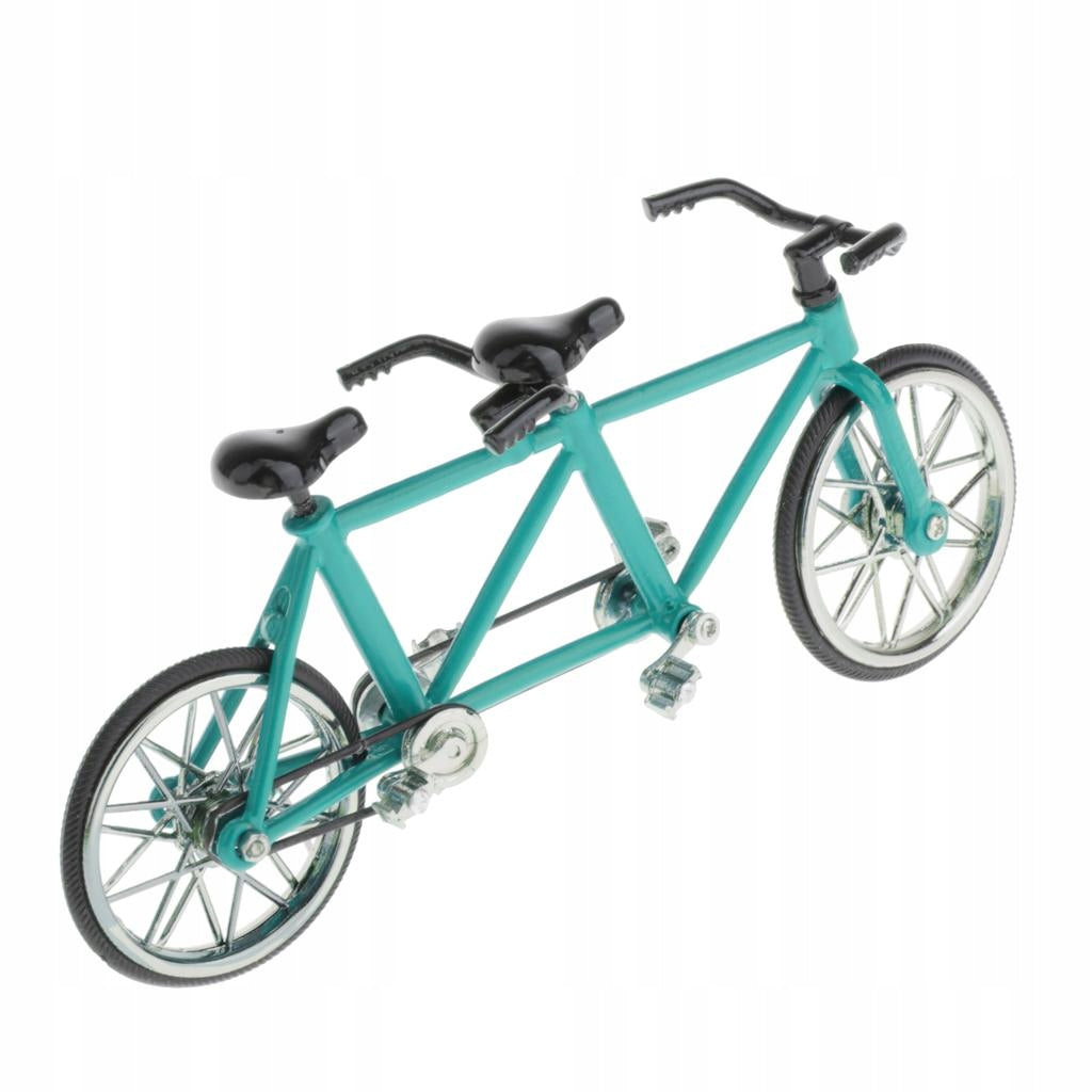 Tandem Bike Bicycle Model Home Workplace Office Decoration Blue