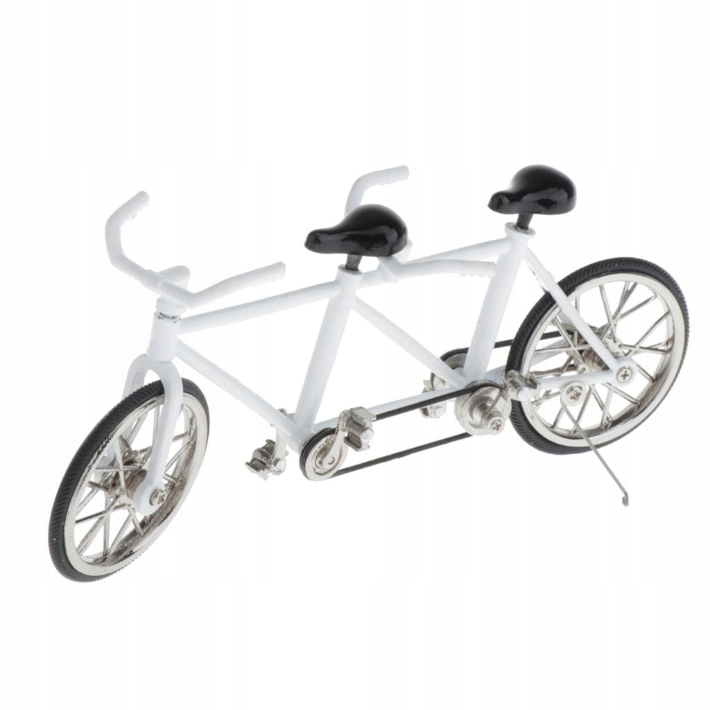 Tandem Bike Bicycle Model Home Workplace Office Decoration White Brand no brand