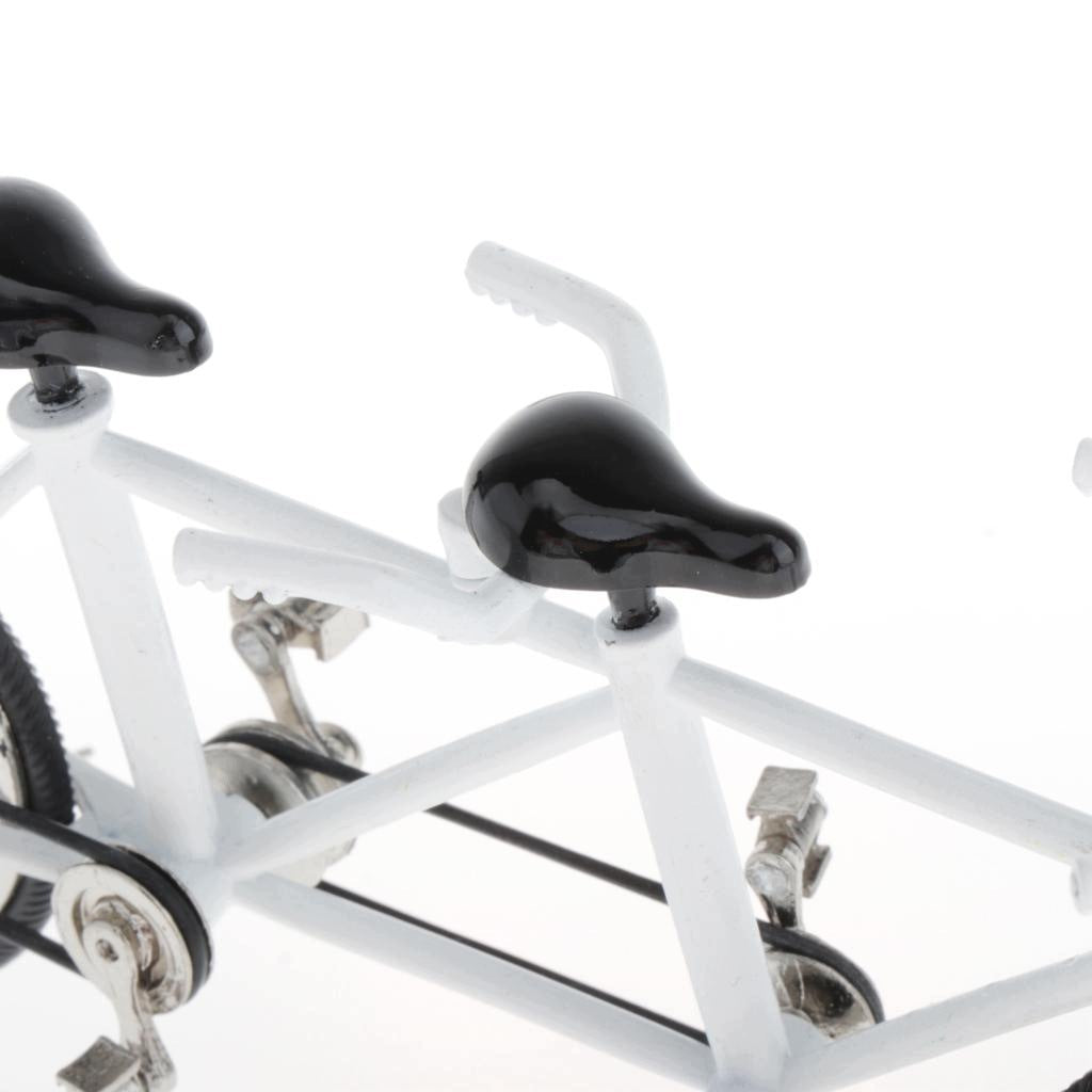 Tandem Bike Model Home Workplace Office Decoration For Men White Brand no brand