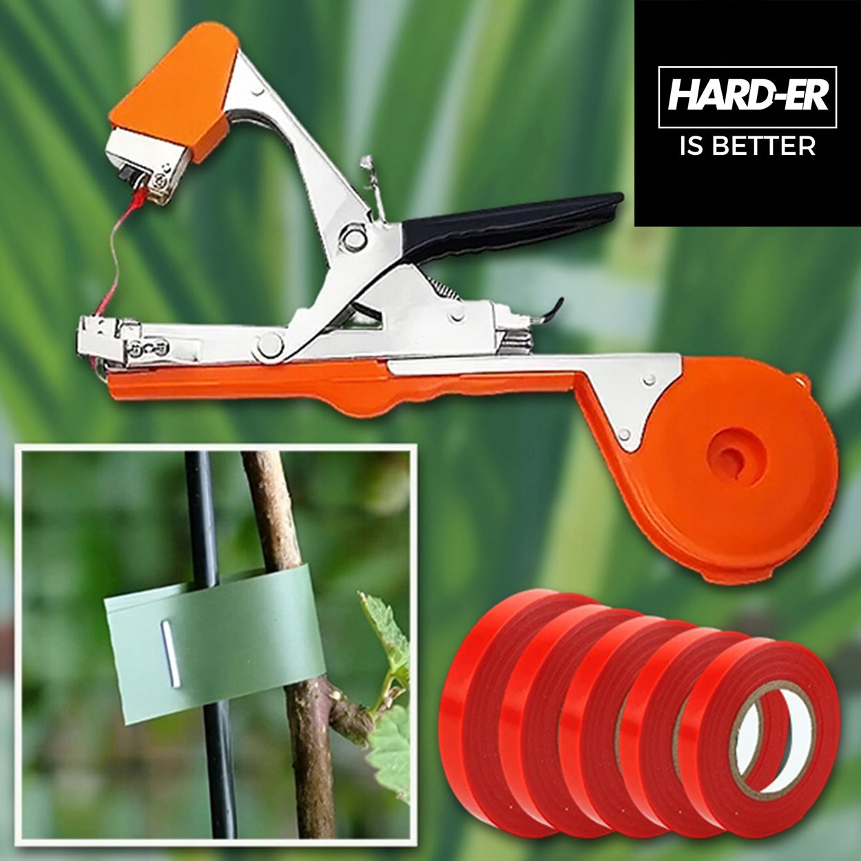 Tapener Garden Stapler Nursery For Plant Binding Hard-er Tape Manufacturer code Hard-er_wiązacz_do_roslin