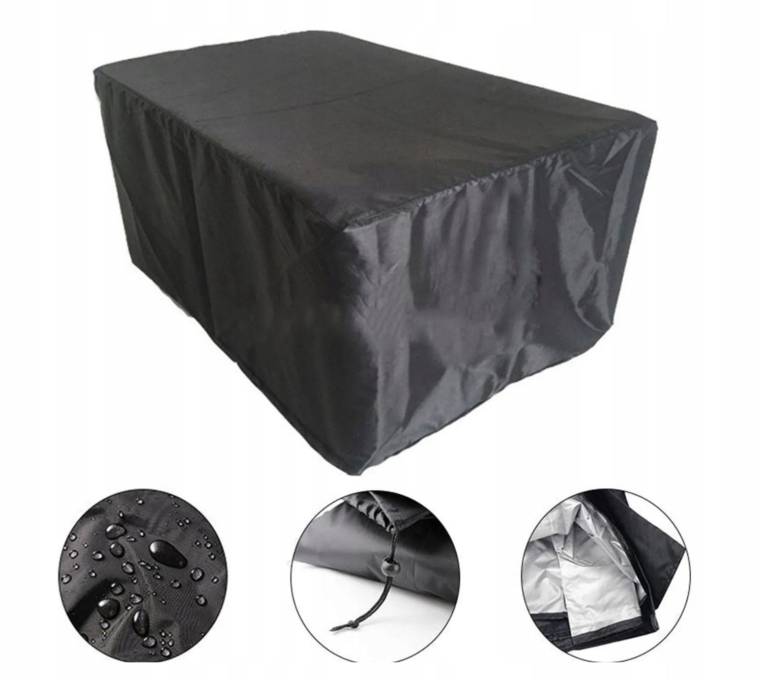 Tarpaulin cover for garden furniture table large waterproof high quality Length 123 cm