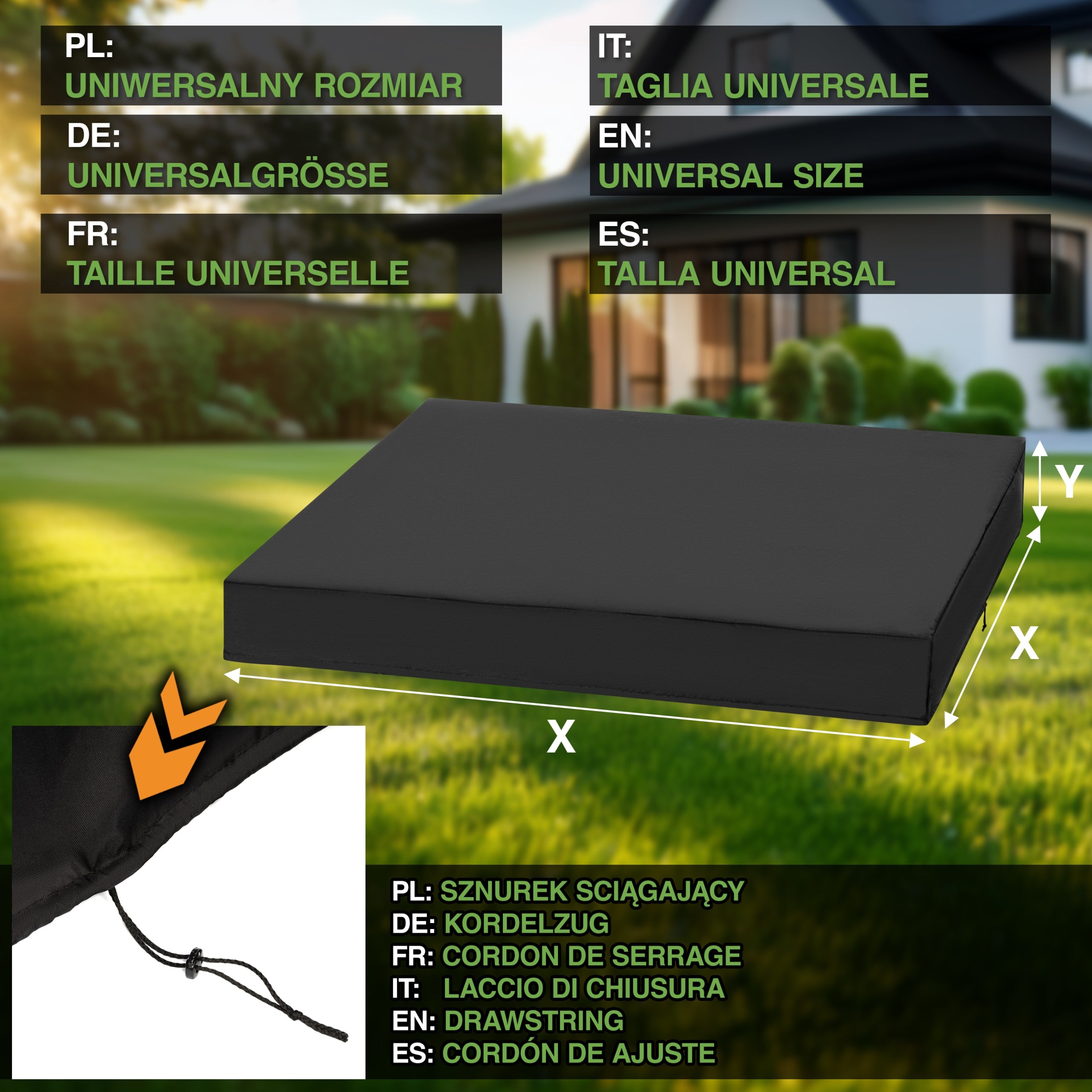 Tarpaulin cover for sandboxes 160x160x16 Manufacturer no brand