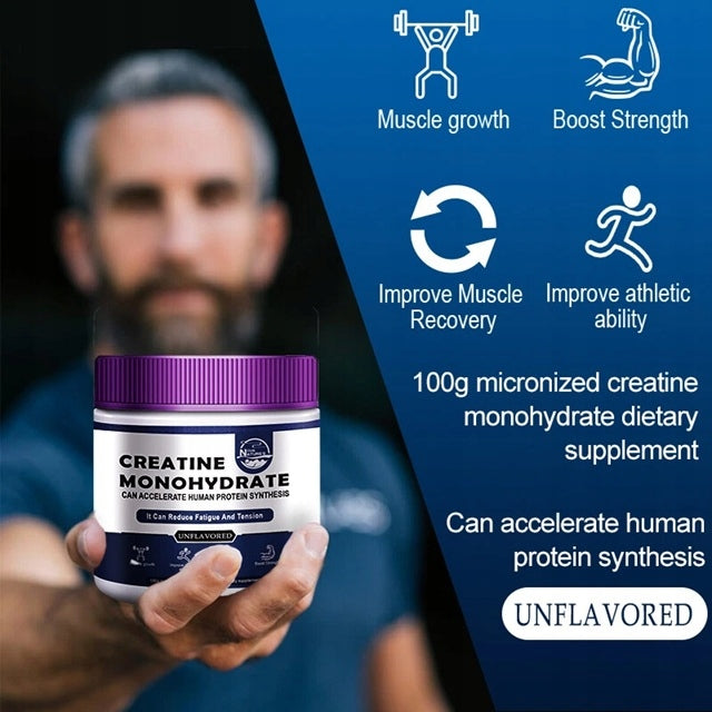 Tasteless creatine monohydrate, 100 grams, powder, muscle building, health Expiration date at least 1 year from the date of purchase