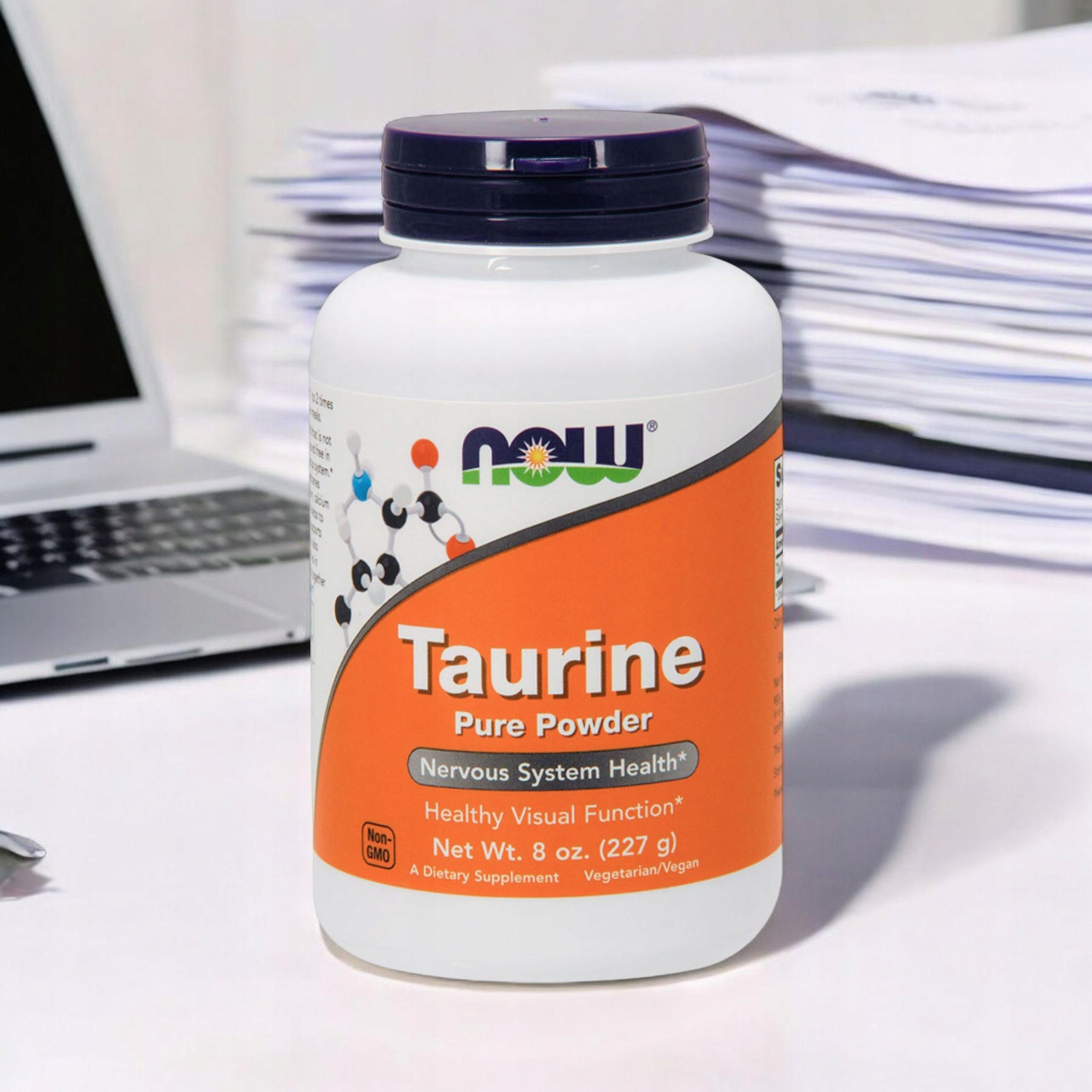 Taurine 227g NOW FOODS Powder Amino Acid Sport Regeneration Energy Strength Expiration date at least six months from the date of purchase
