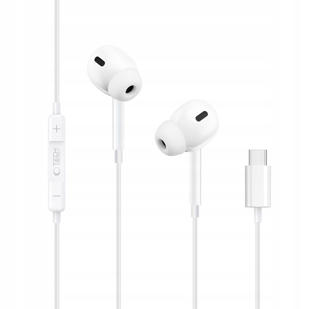 Tech-Protect to USB-C Wired Earbuds, with Microphone, 1,2m